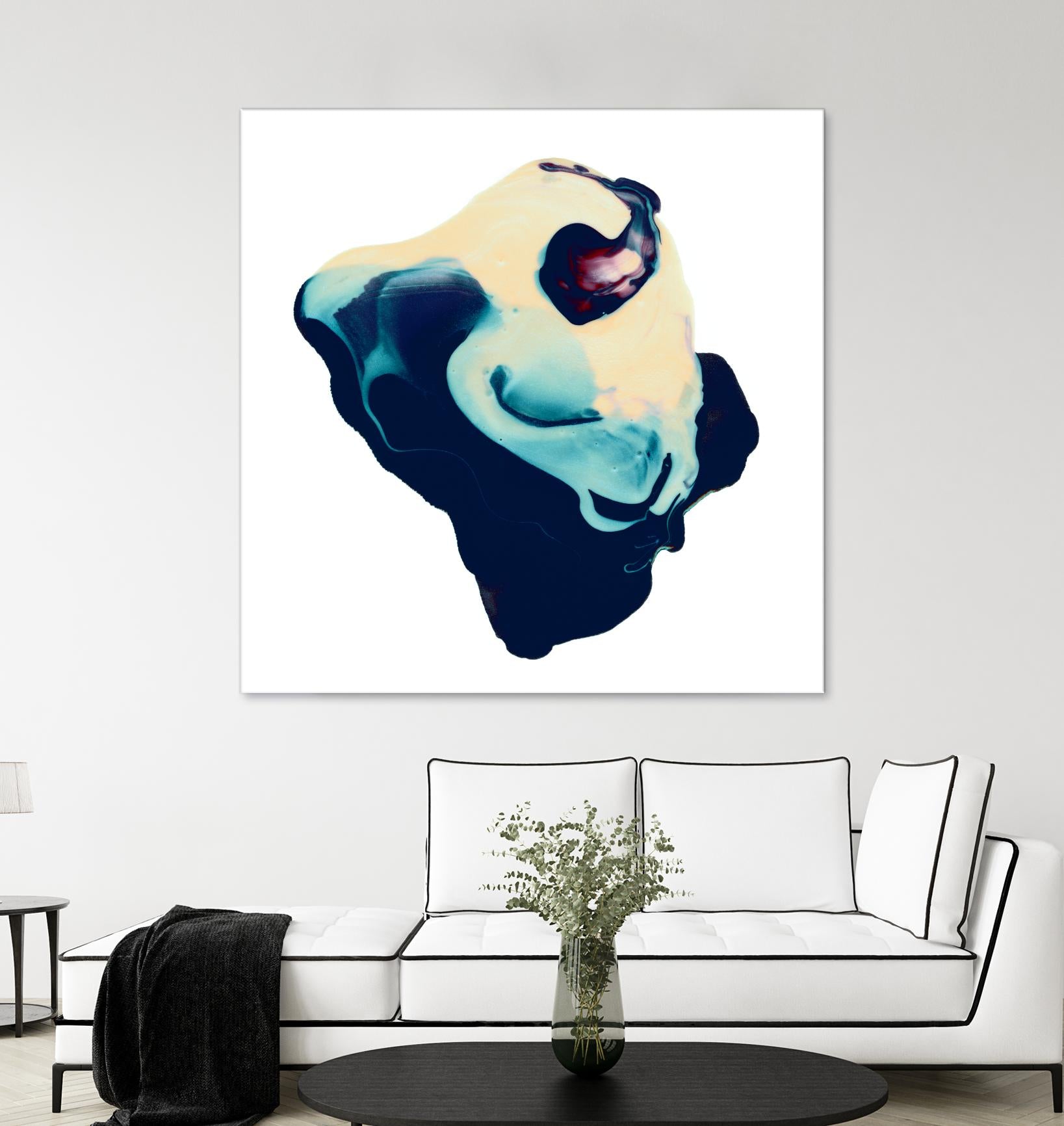 Polished in Cobalt by THE Studio on GIANT ART - white abstract