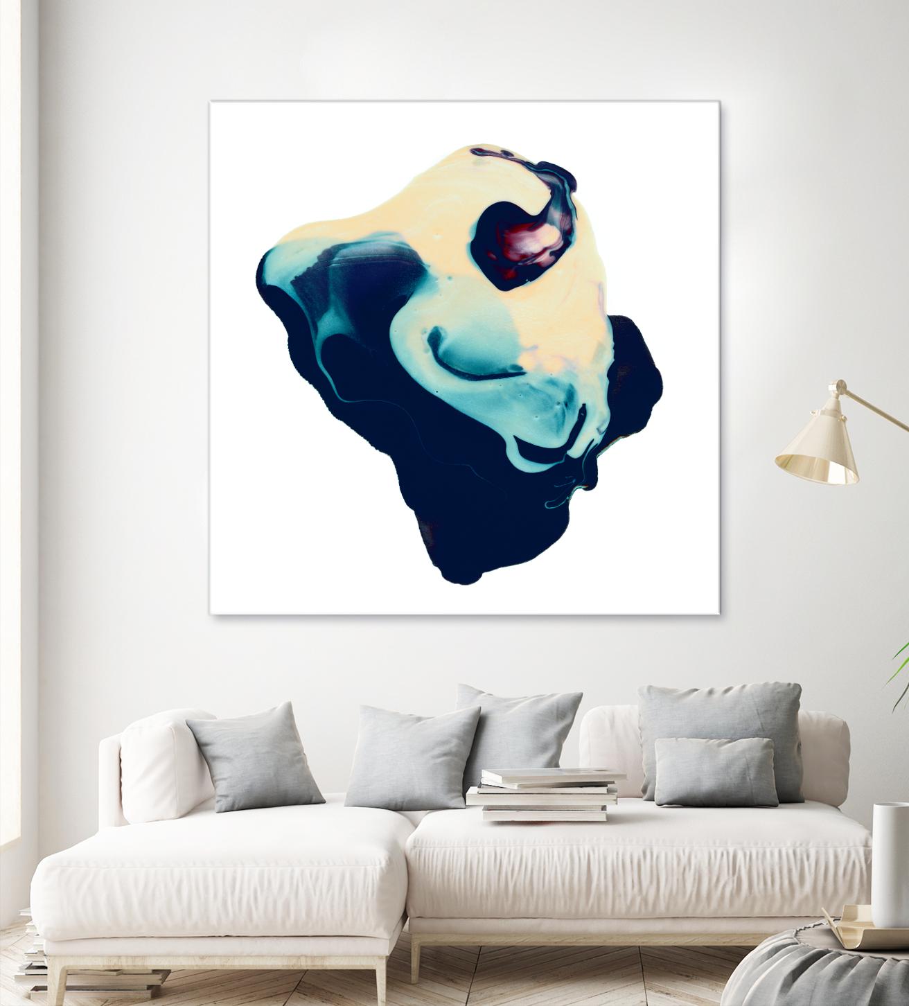 Polished in Cobalt by THE Studio on GIANT ART - white abstract