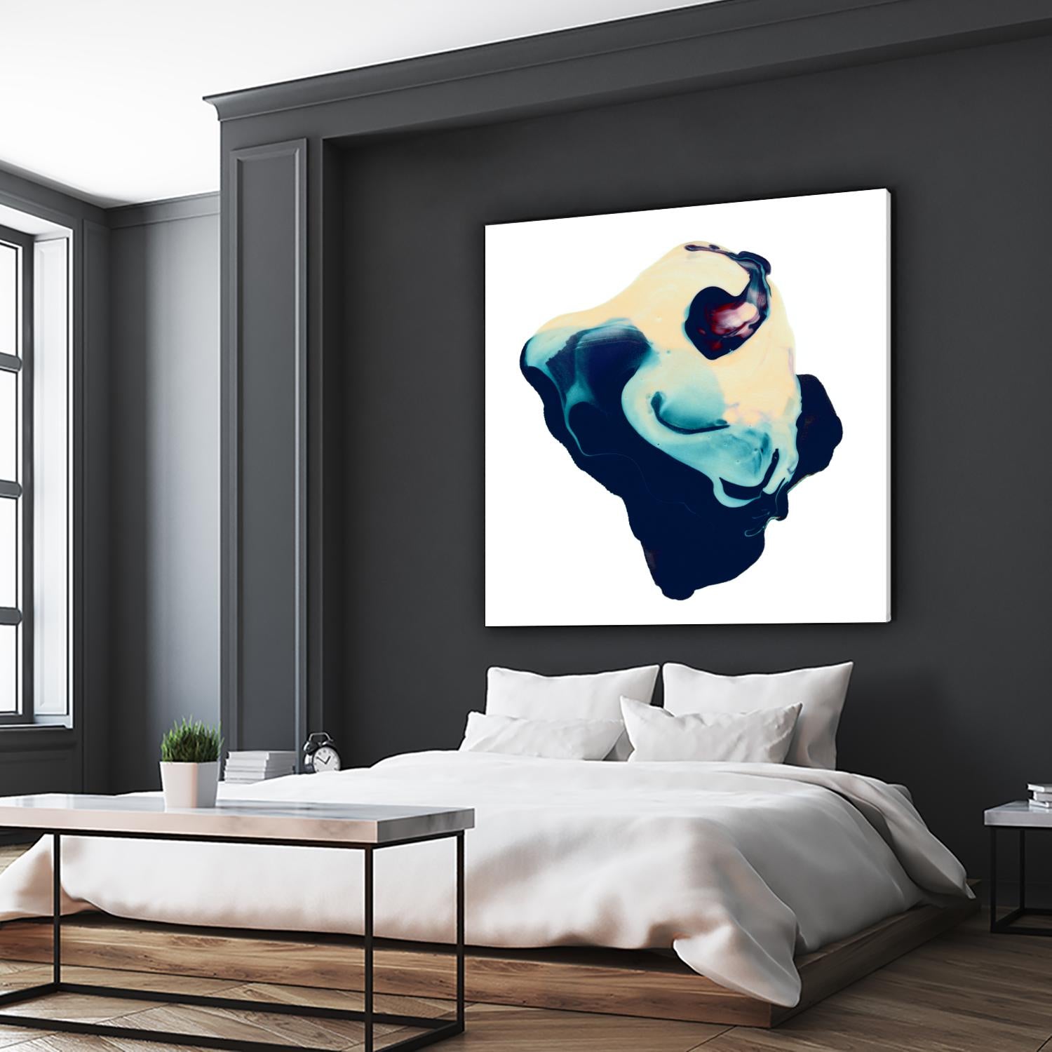 Polished in Cobalt by THE Studio on GIANT ART - white abstract