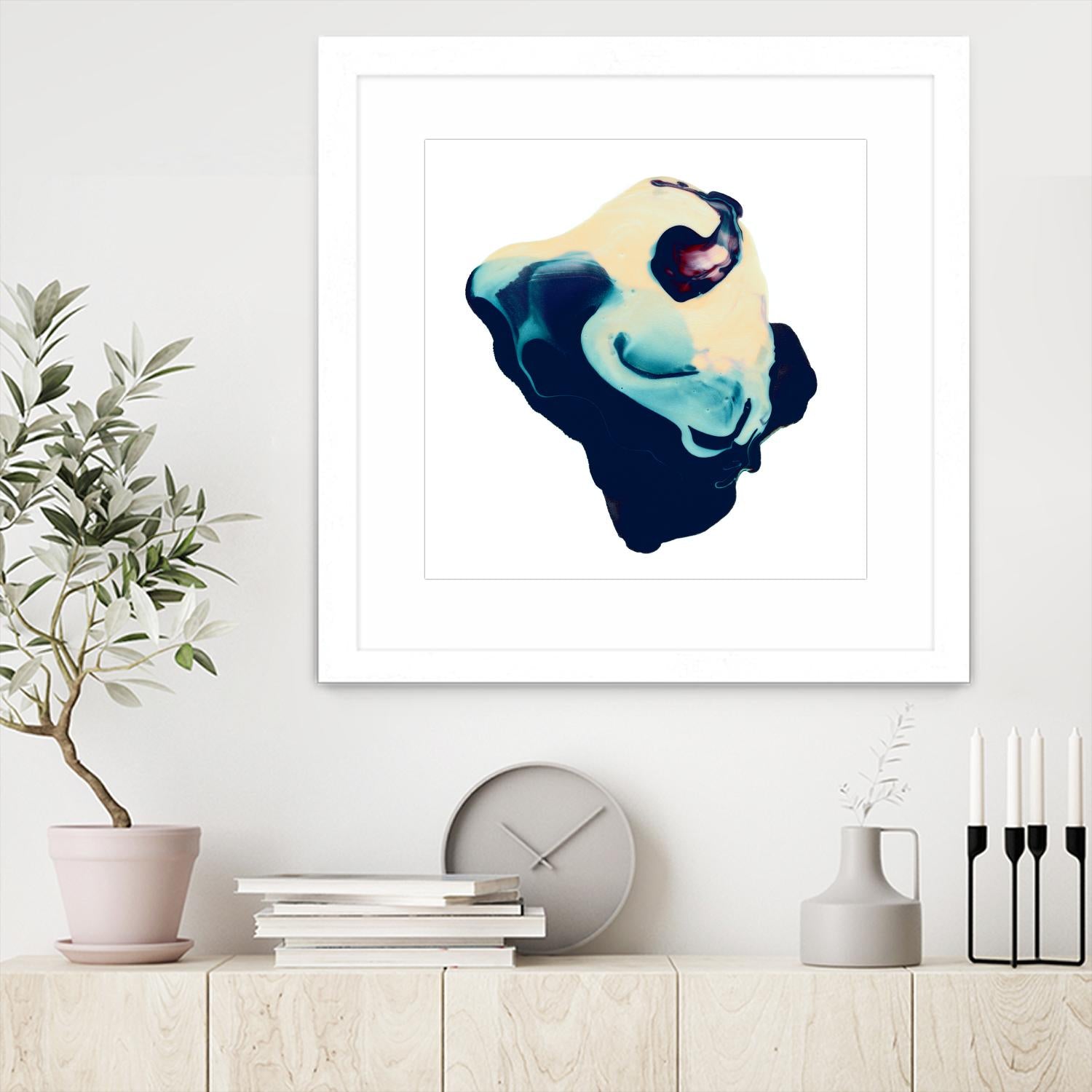 Polished in Cobalt by THE Studio on GIANT ART - white abstract