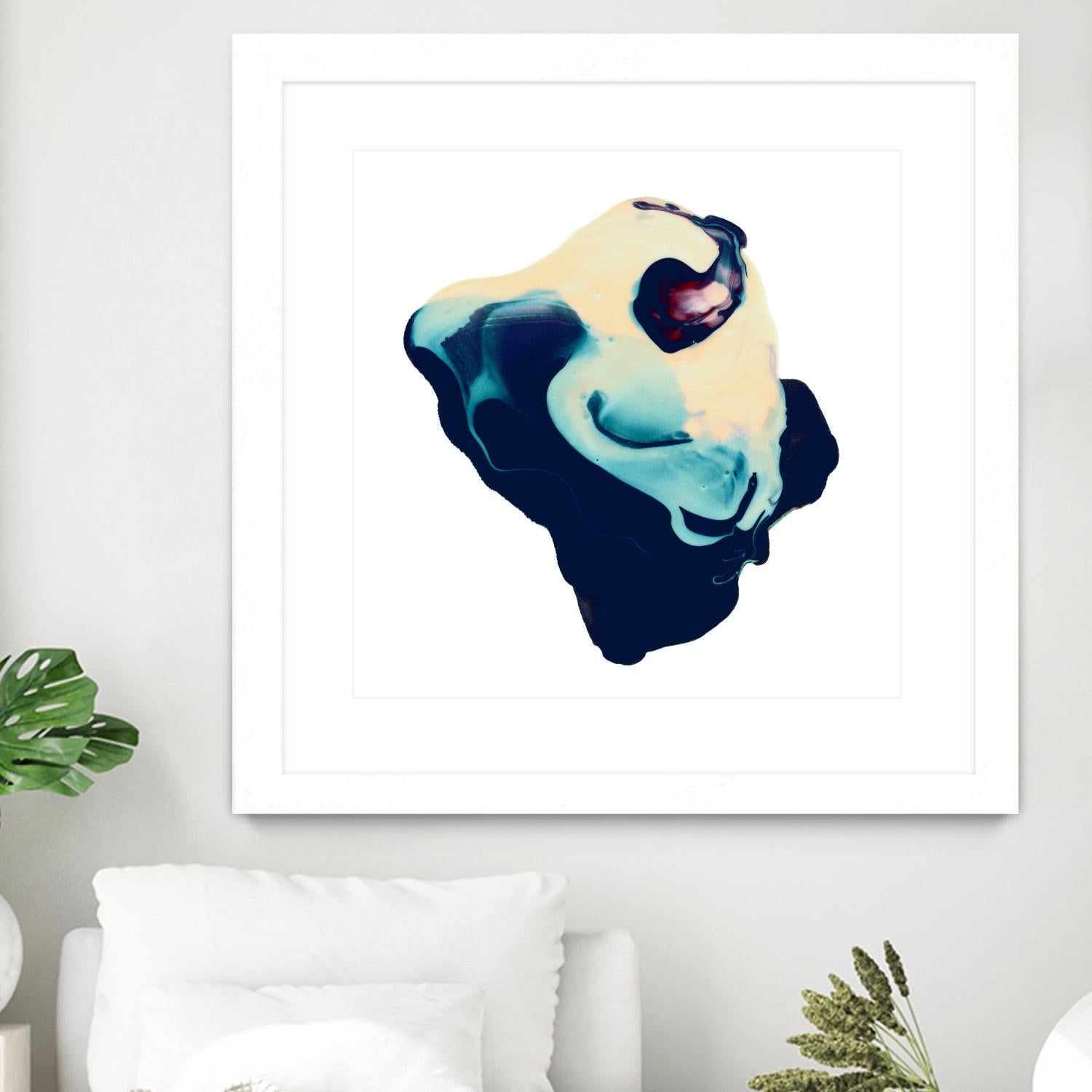 Polished in Cobalt by THE Studio on GIANT ART - white abstract