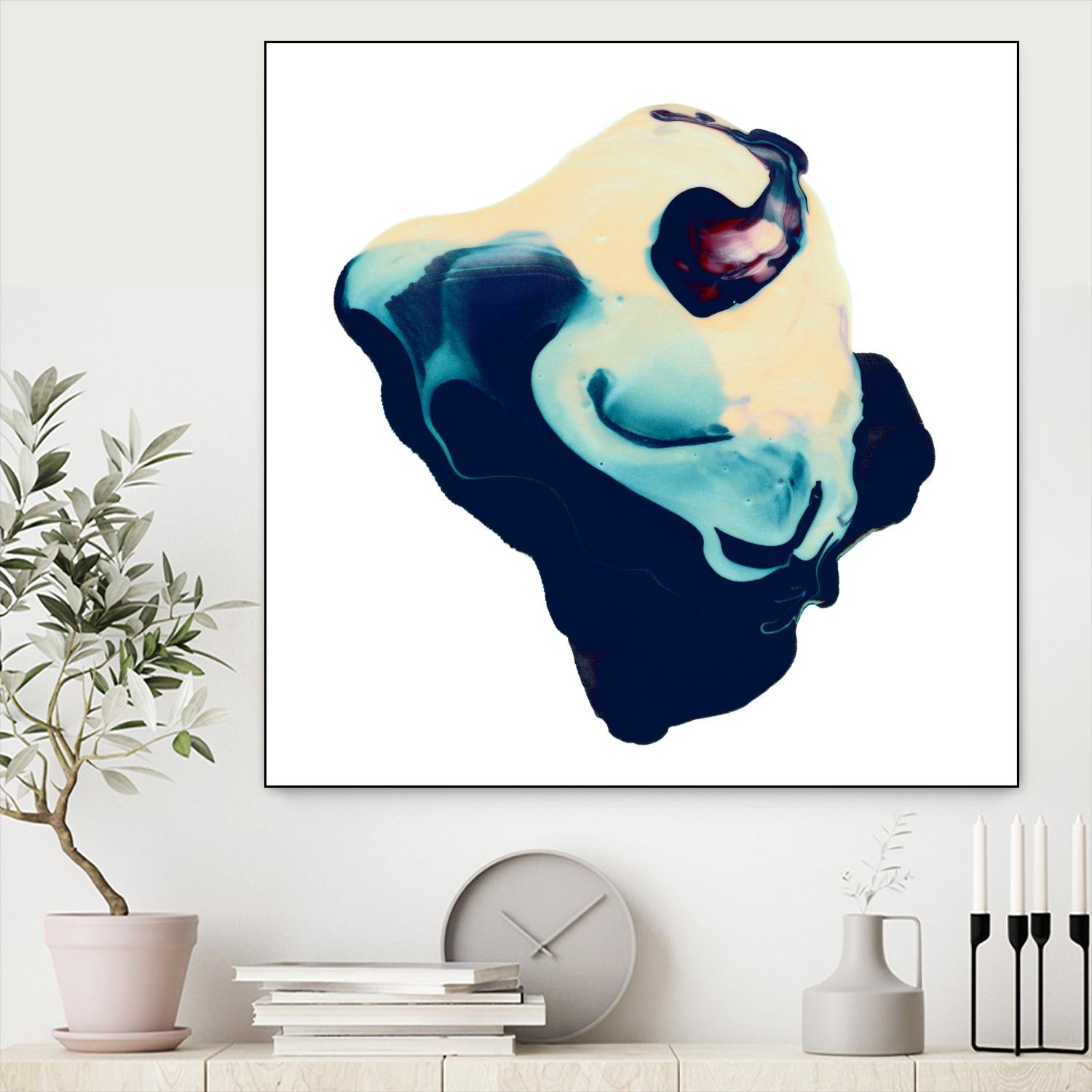 Polished in Cobalt by THE Studio on GIANT ART - white abstract