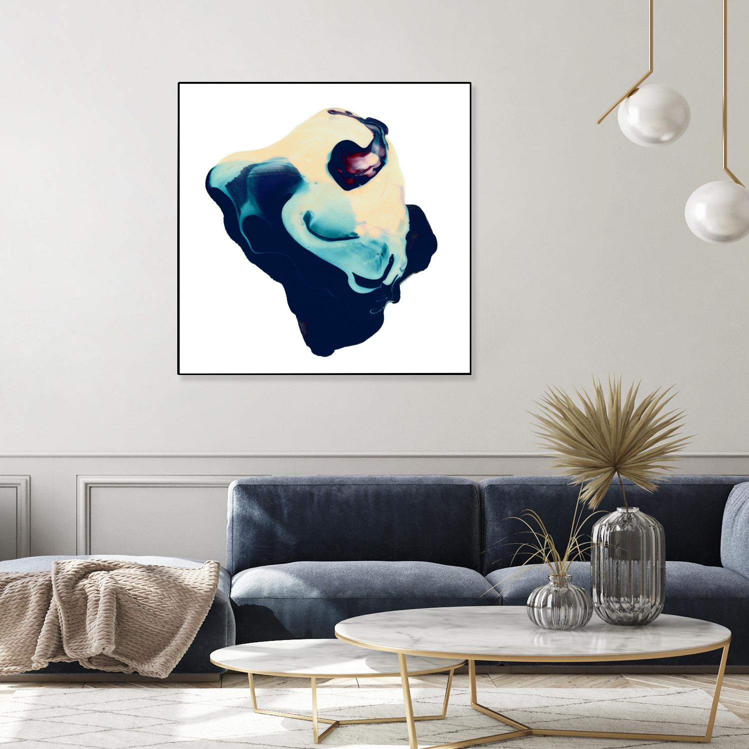 Polished in Cobalt by THE Studio on GIANT ART - white abstract