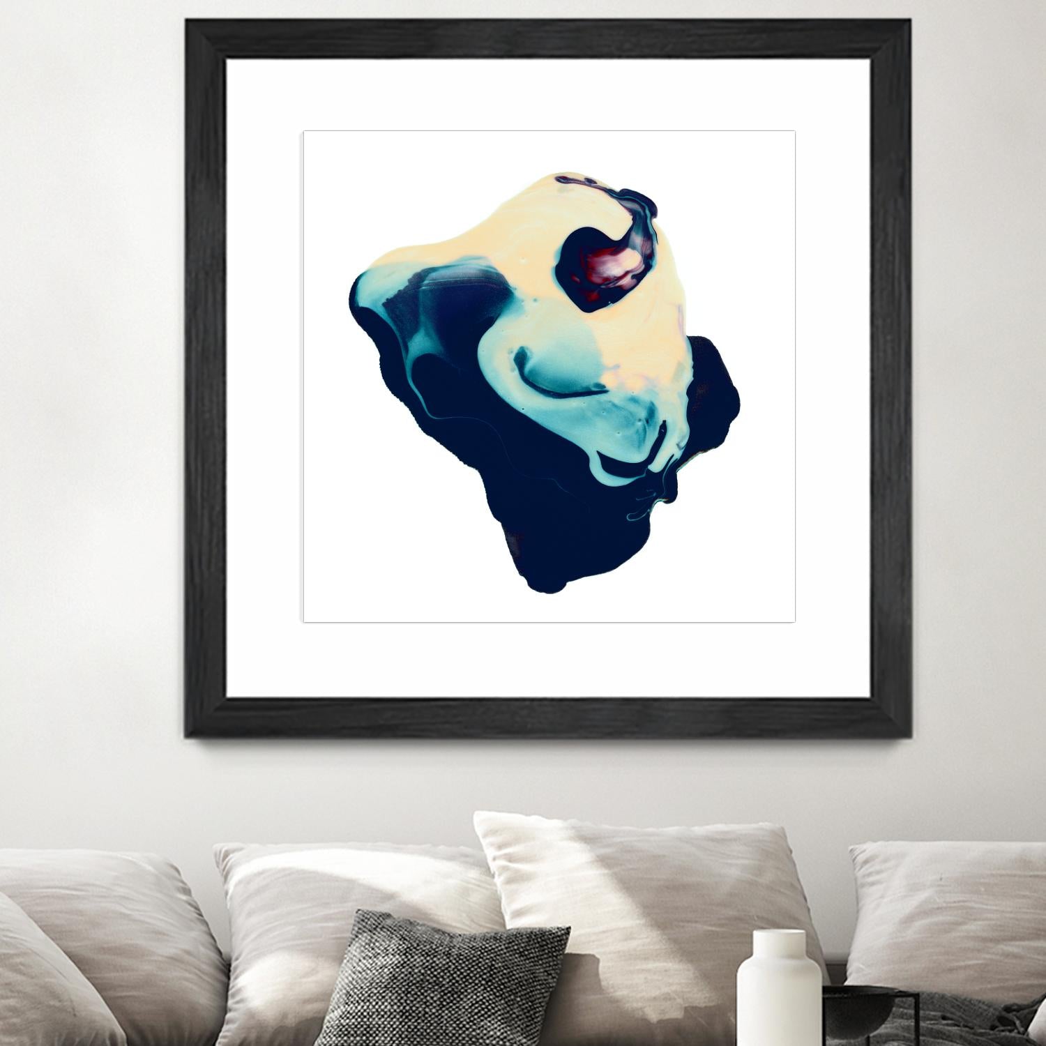 Polished in Cobalt by THE Studio on GIANT ART - white abstract