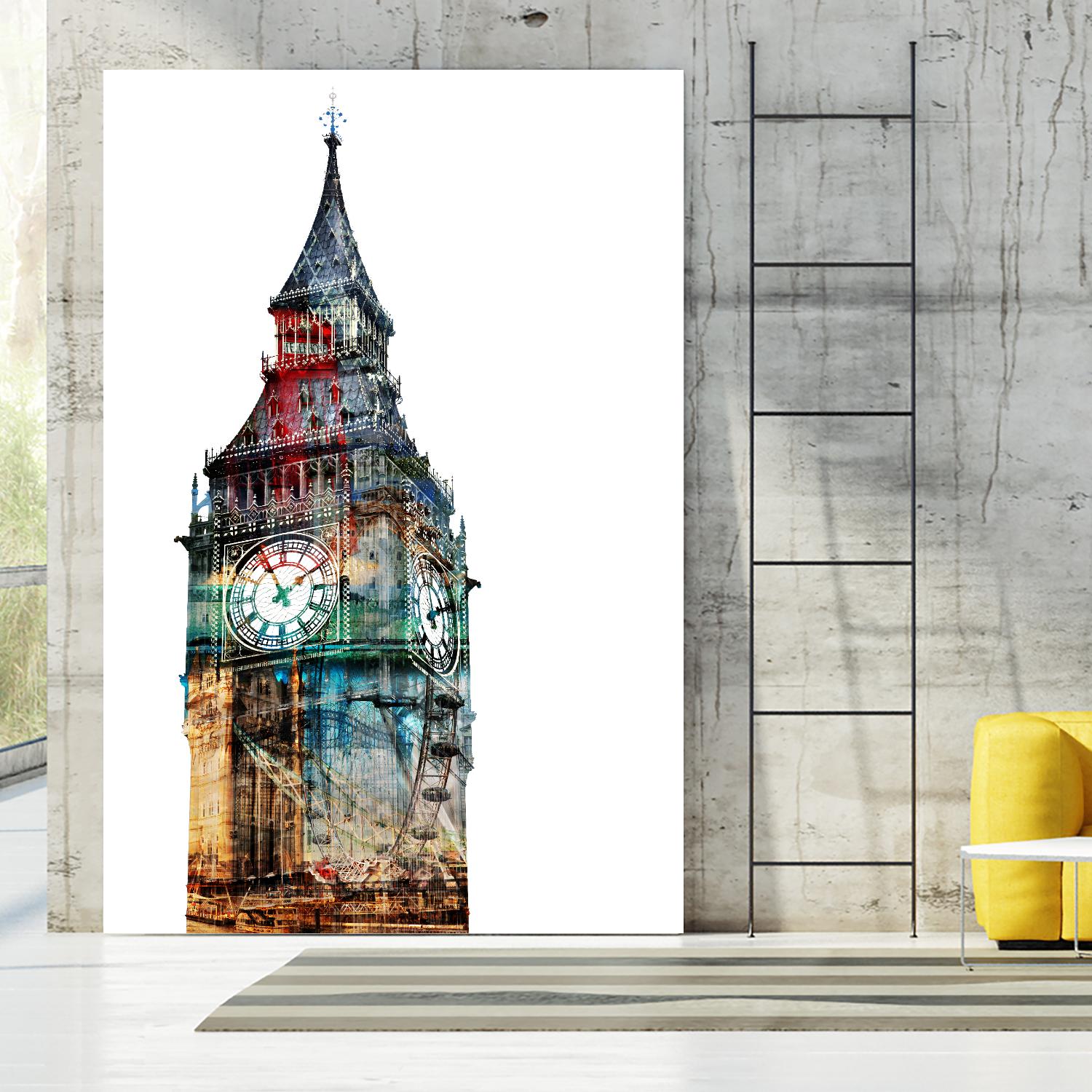 London Spirit by THE Studio on GIANT ART - blue city scene
