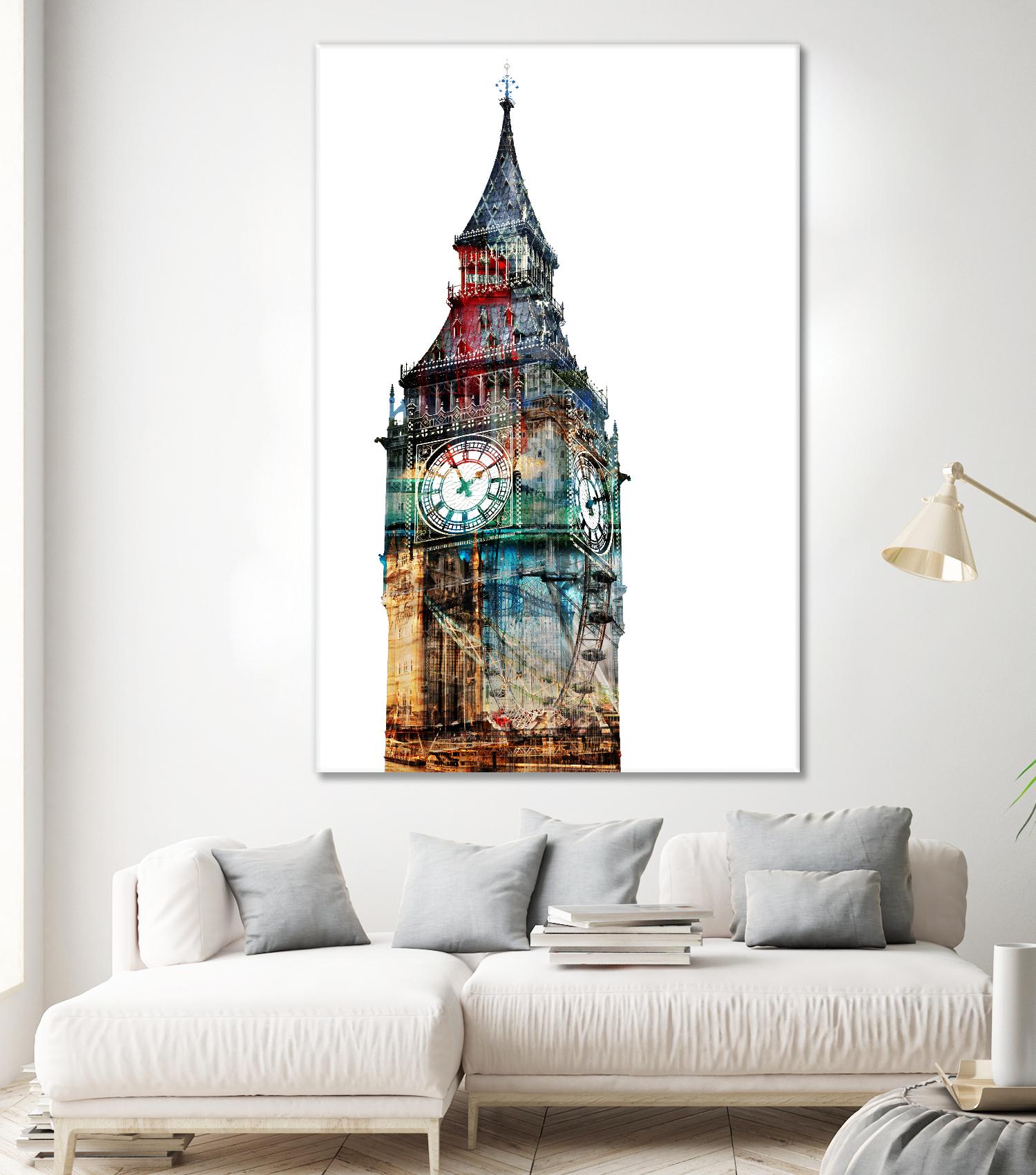 London Spirit by THE Studio on GIANT ART - blue city scene