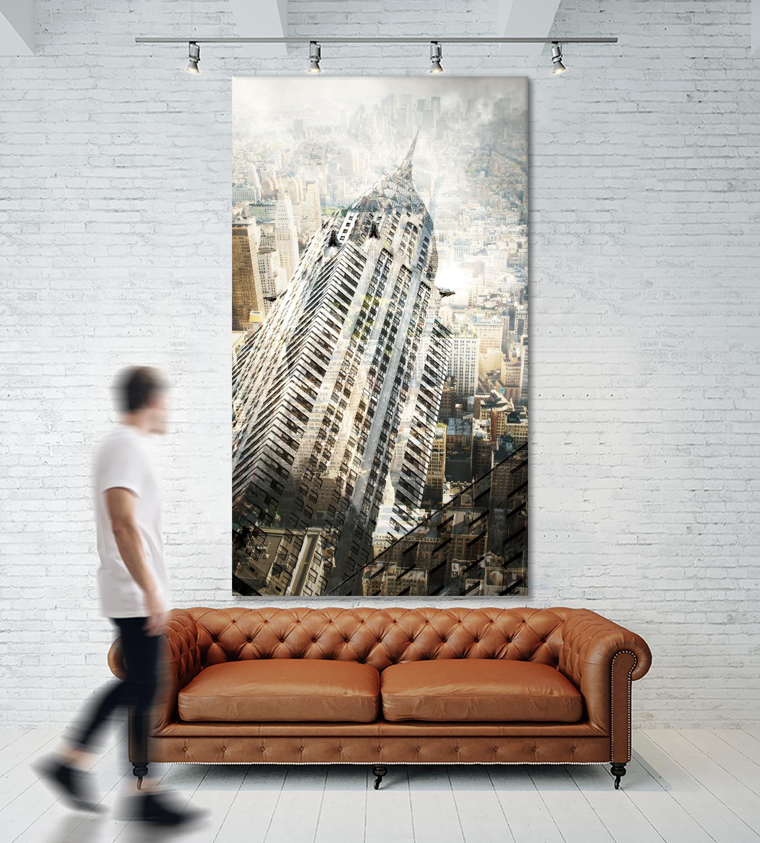 New York by THE Studio on GIANT ART - beige city scene