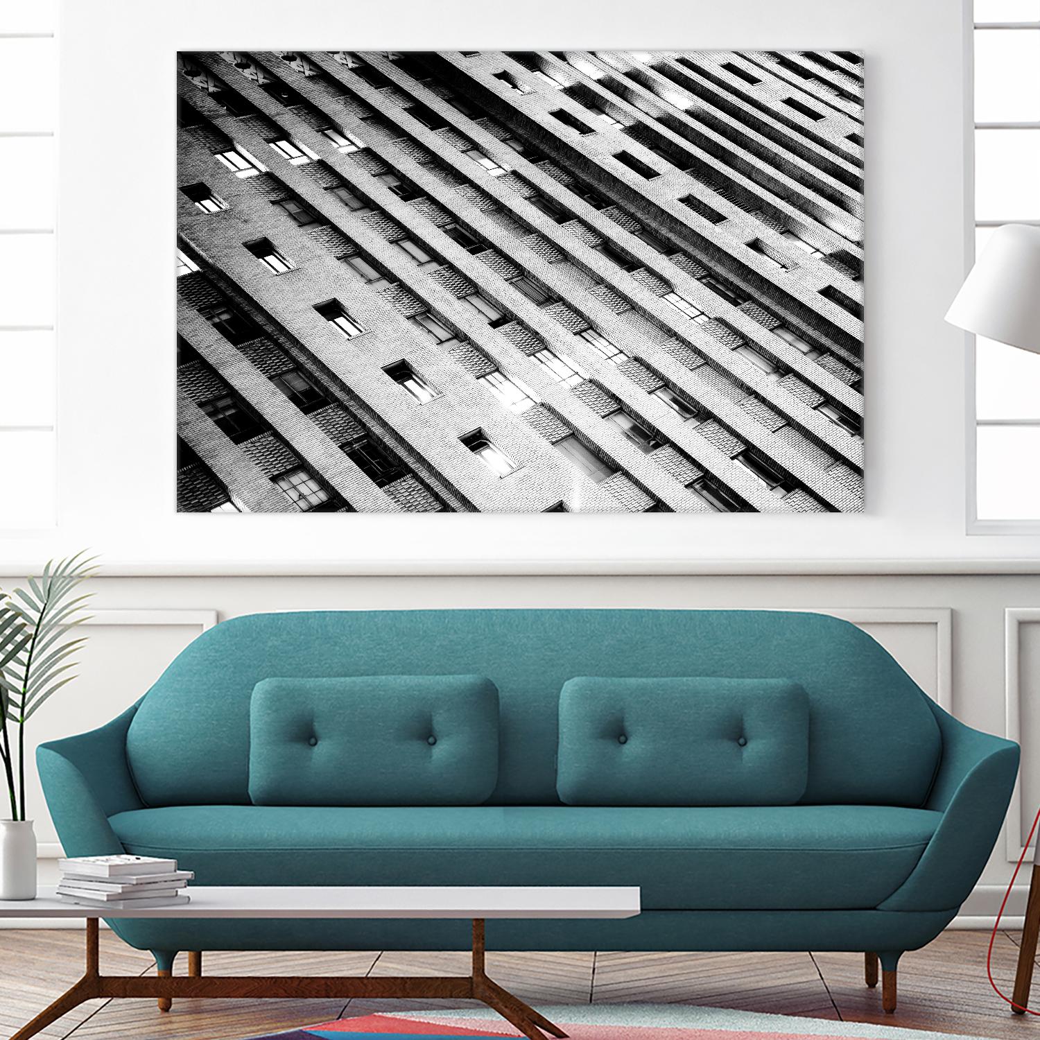 Downtown Building by Kyle Goldie on GIANT ART - white architectural