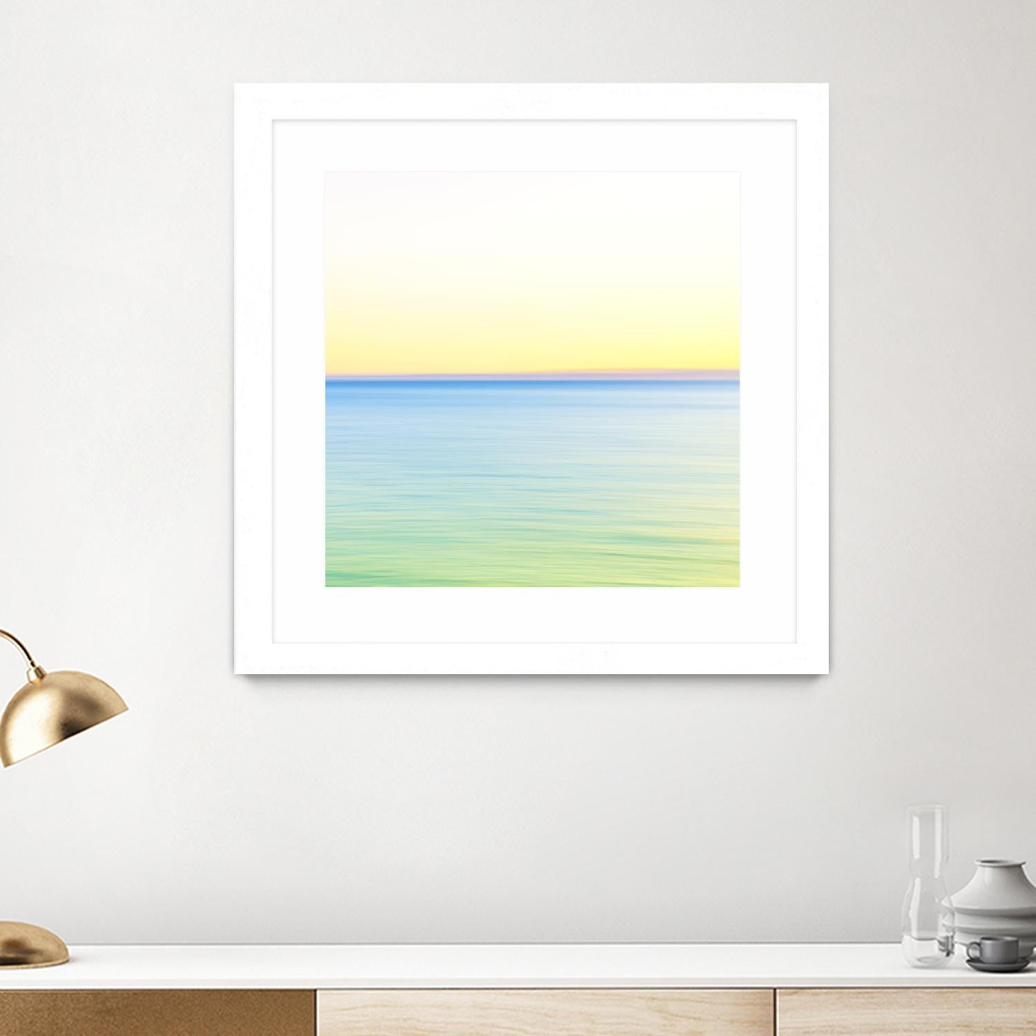 Minimalist Green Water by Kyle Goldie on GIANT ART - blue sea scene