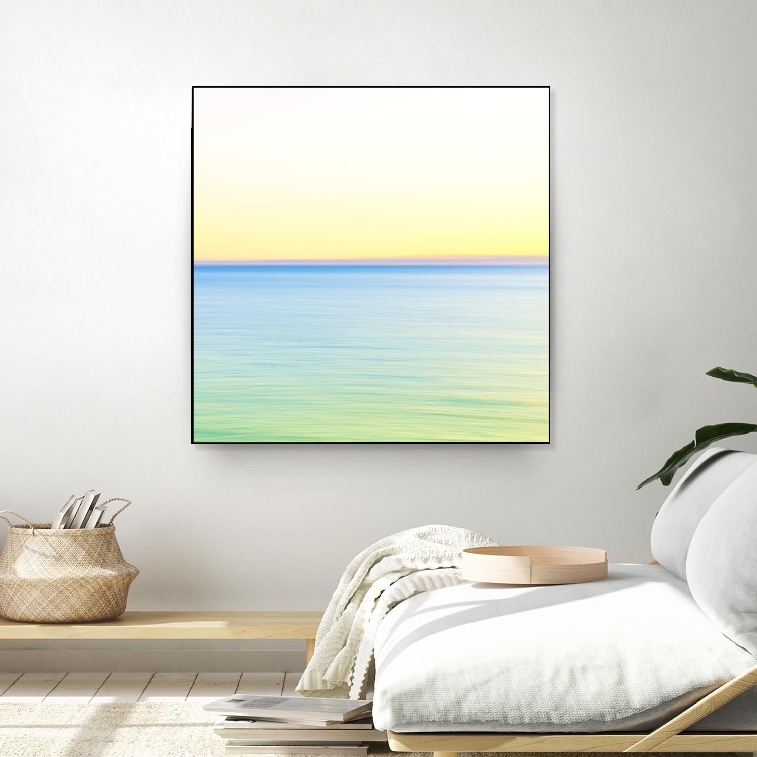Minimalist Green Water by Kyle Goldie on GIANT ART - blue sea scene