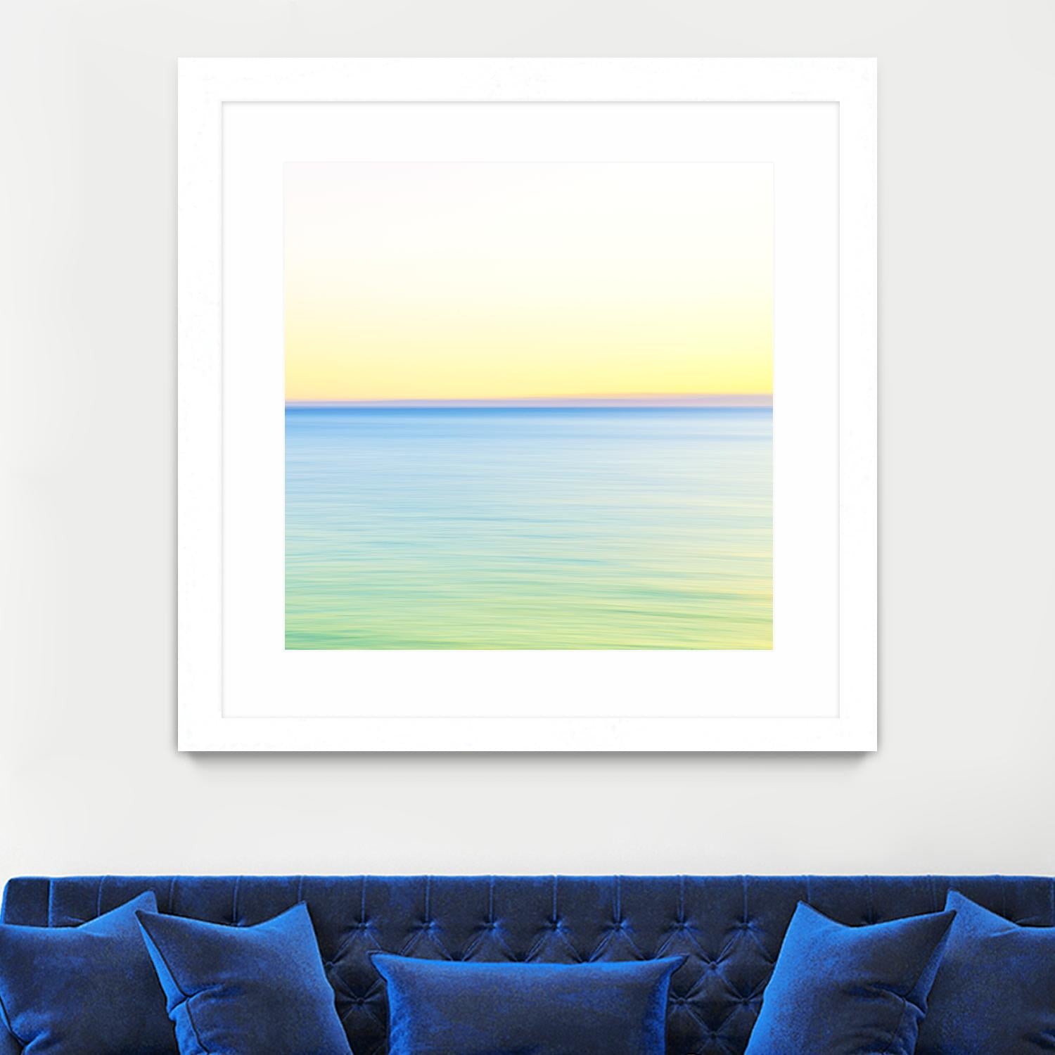 Minimalist Green Water by Kyle Goldie on GIANT ART - blue sea scene