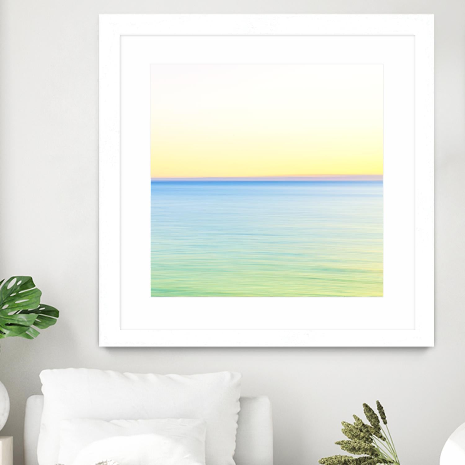 Minimalist Green Water by Kyle Goldie on GIANT ART - blue sea scene