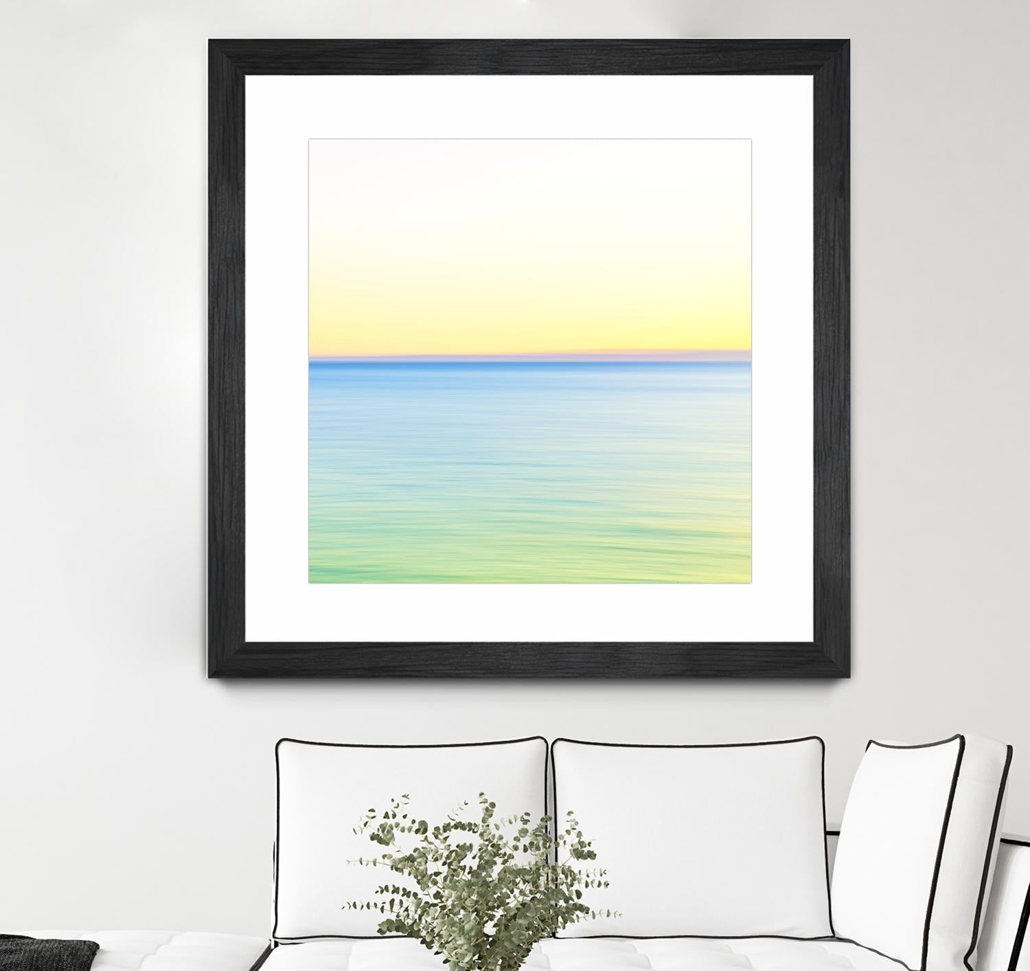 Minimalist Green Water by Kyle Goldie on GIANT ART - blue sea scene