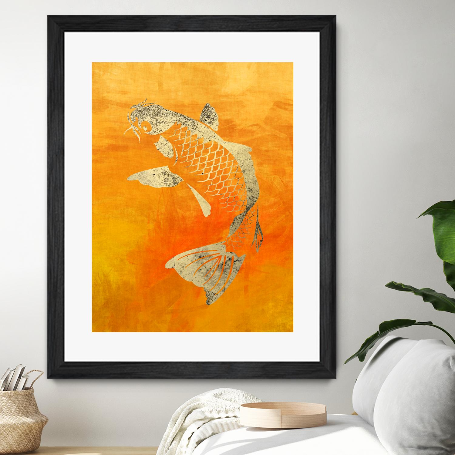 Koi by THE Studio on GIANT ART - beige oriental