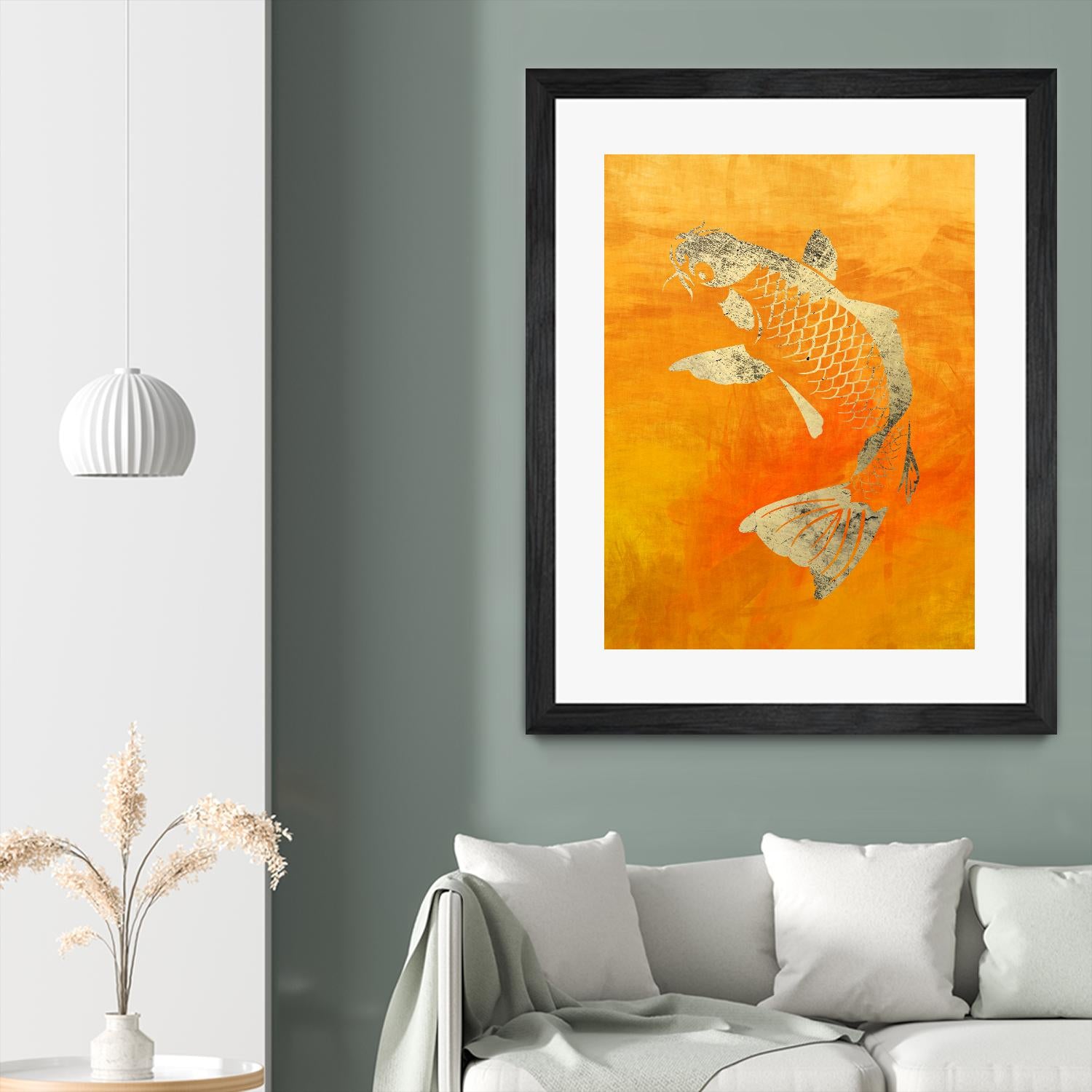 Koi by THE Studio on GIANT ART - beige oriental