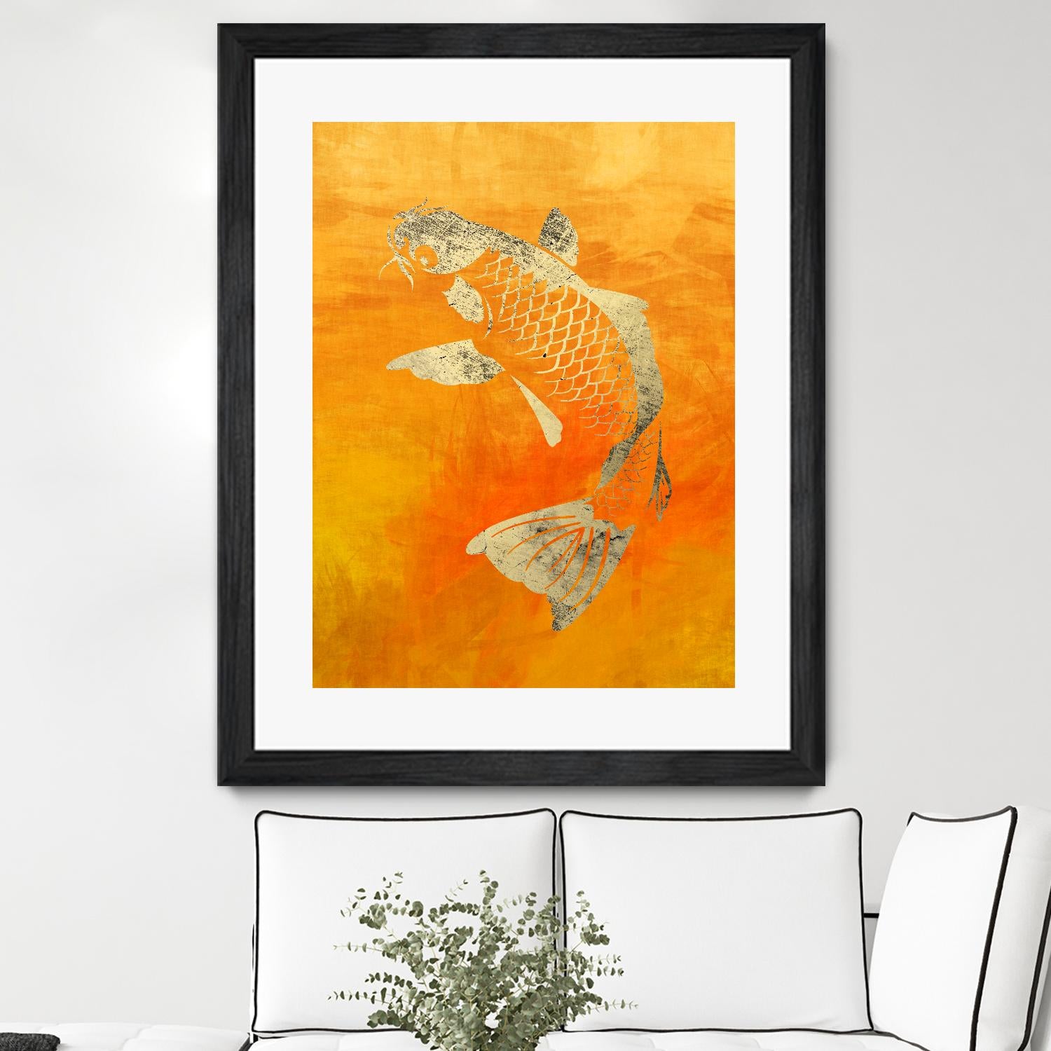 Koi by THE Studio on GIANT ART - beige oriental