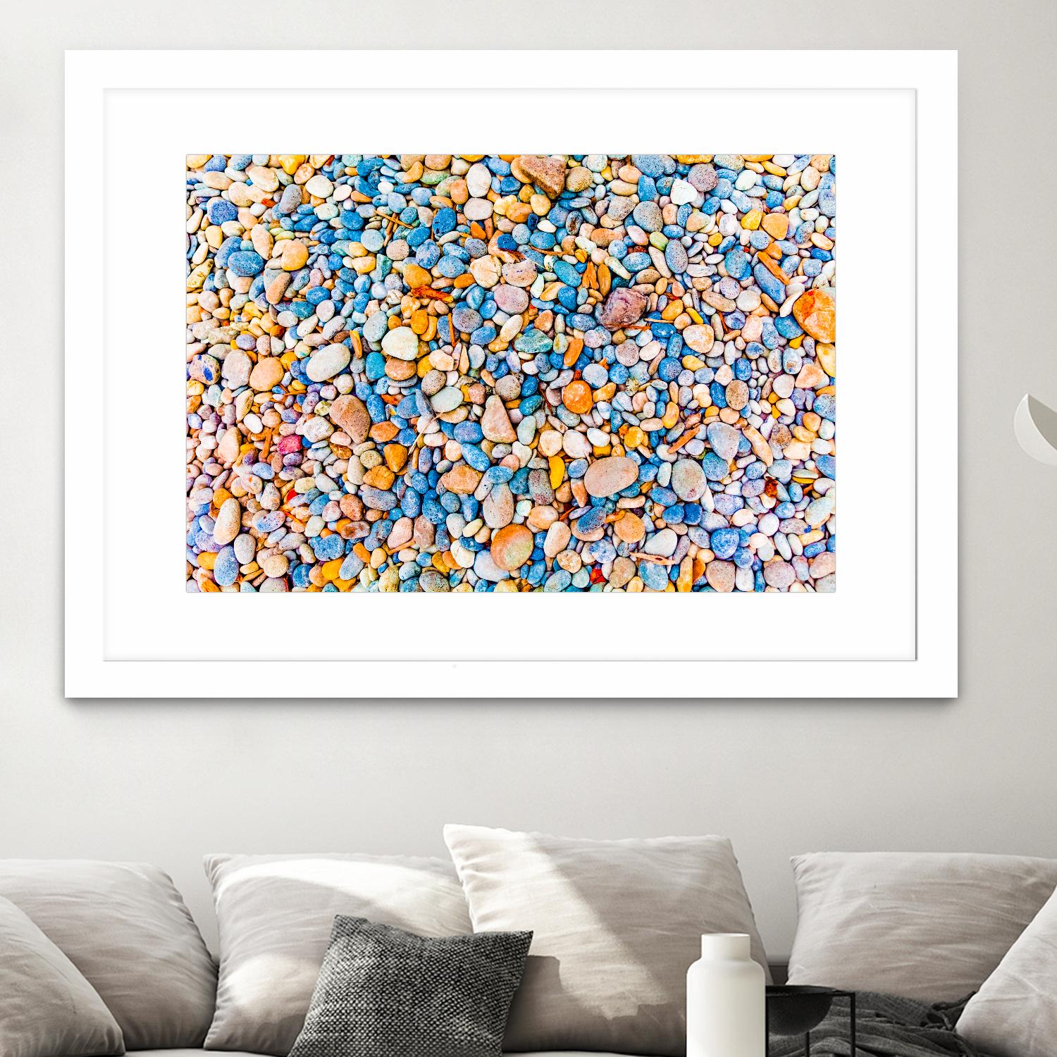 Colorful Beach Rocks by Kyle Goldie on GIANT ART - orange photo art