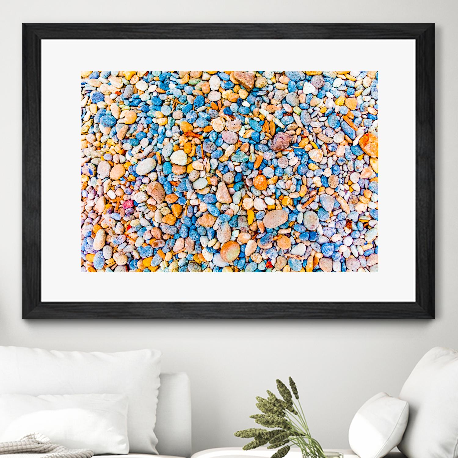 Colorful Beach Rocks by Kyle Goldie on GIANT ART - orange photo art