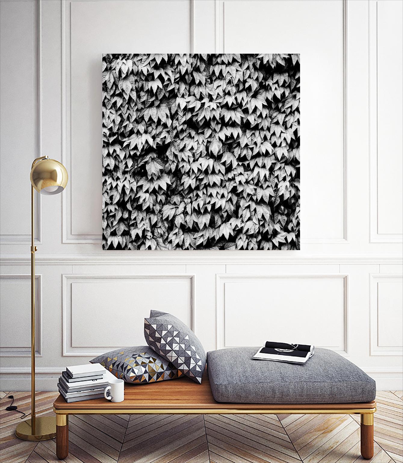 Wall of Leaves by Kyle Goldie on GIANT ART - white photo art