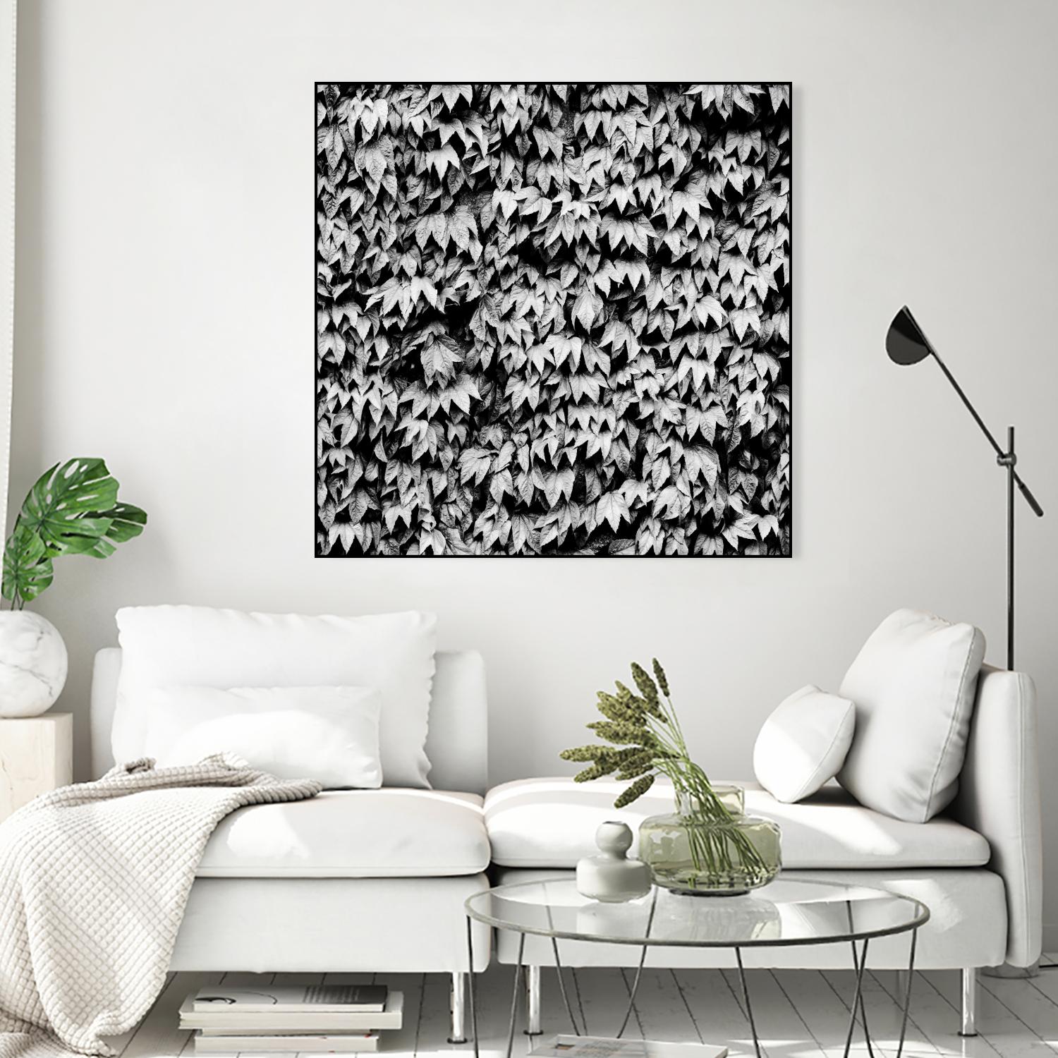 Wall of Leaves by Kyle Goldie on GIANT ART - white photo art