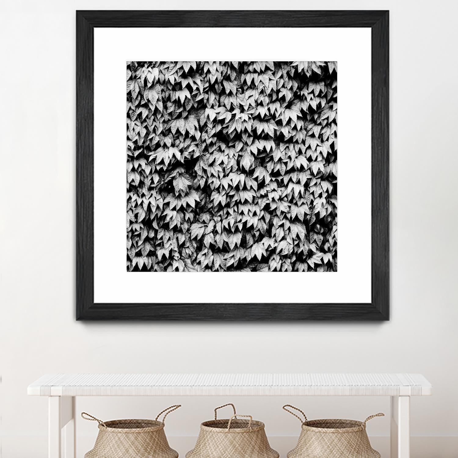 Wall of Leaves by Kyle Goldie on GIANT ART - white photo art