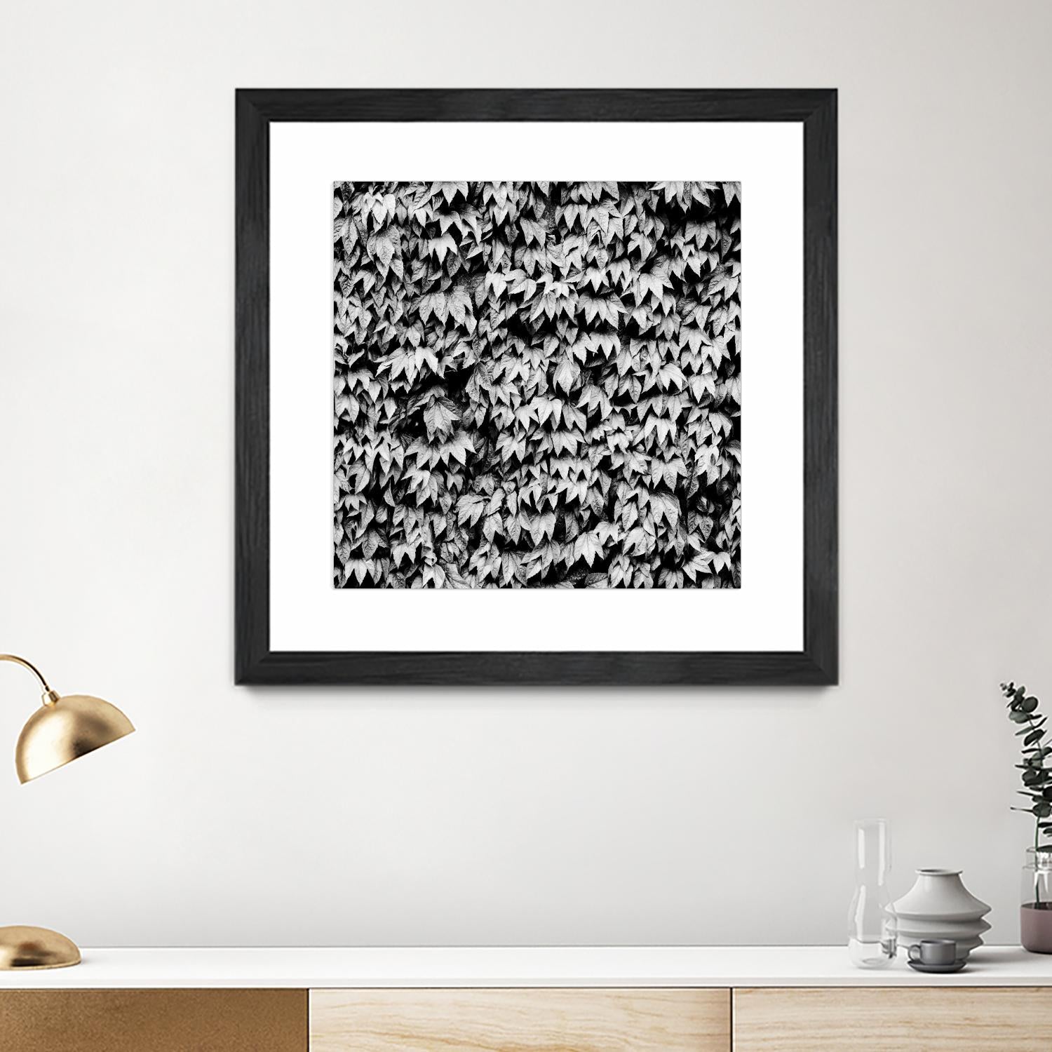Wall of Leaves by Kyle Goldie on GIANT ART - white photo art
