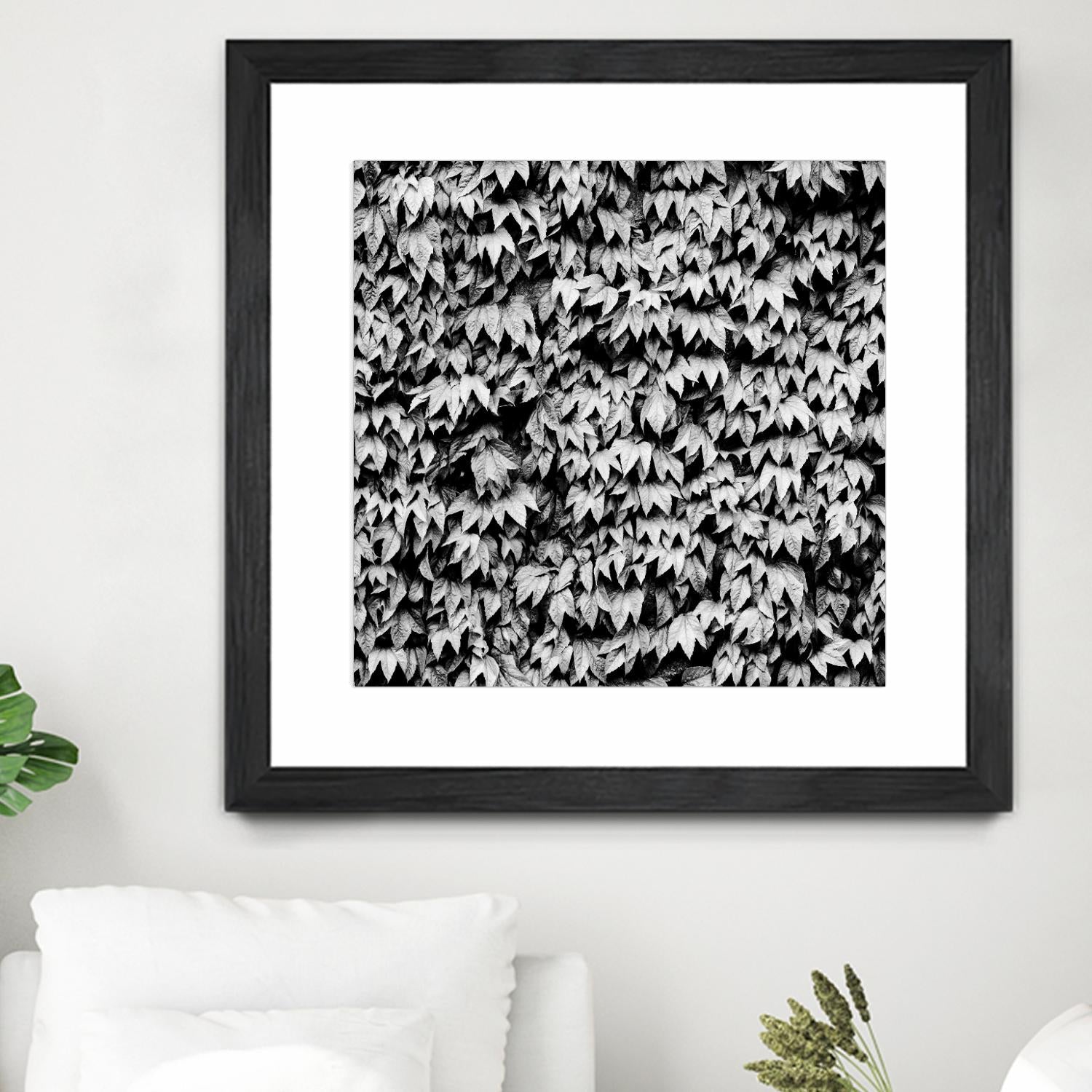Wall of Leaves by Kyle Goldie on GIANT ART - white photo art