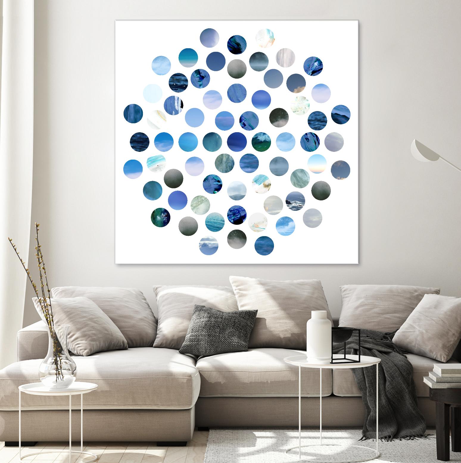 Circle Grid D by THE Studio on GIANT ART - blue abstract