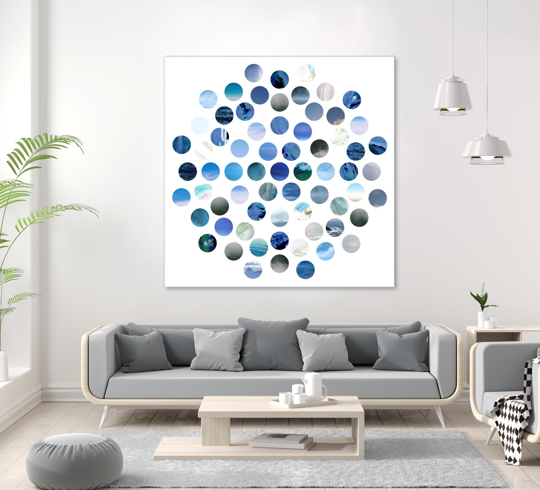 Circle Grid D by THE Studio on GIANT ART - blue abstract