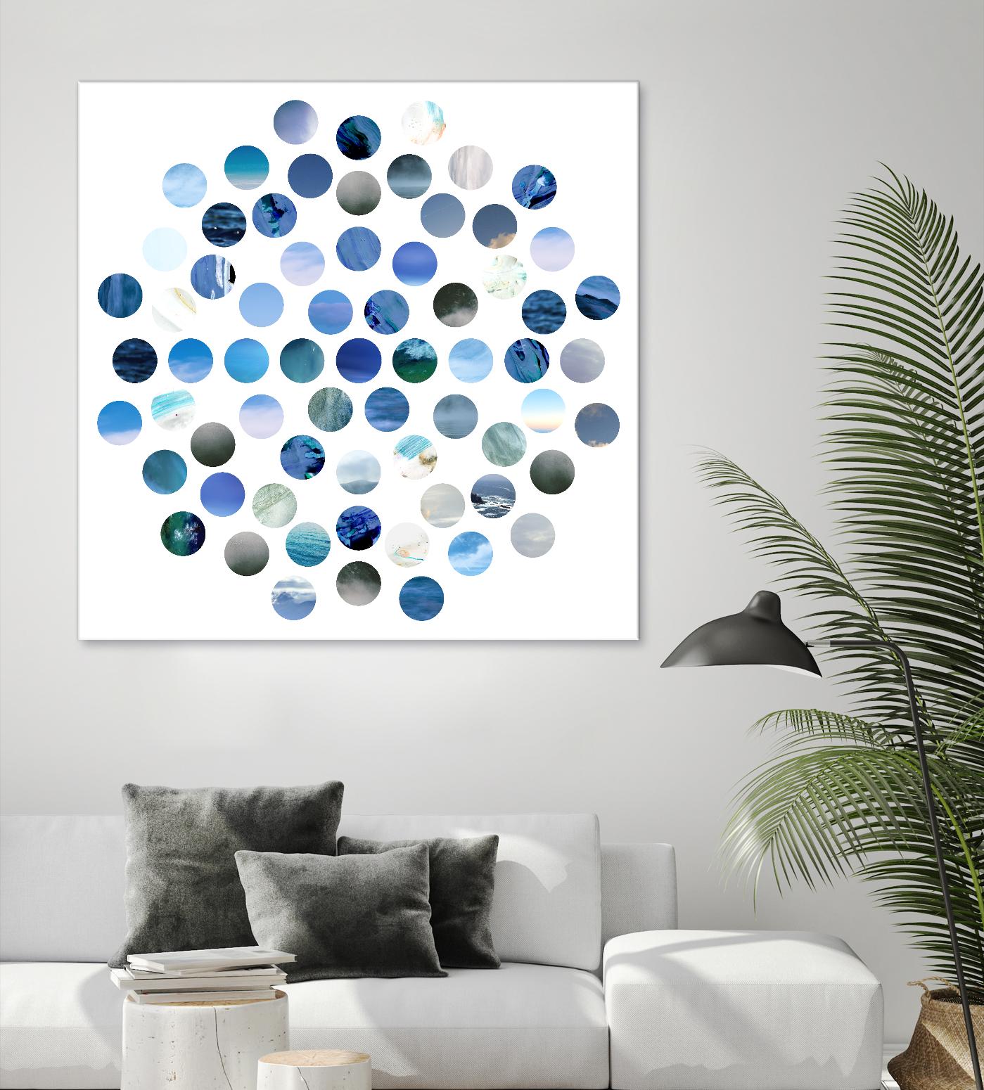 Circle Grid D by THE Studio on GIANT ART - blue abstract