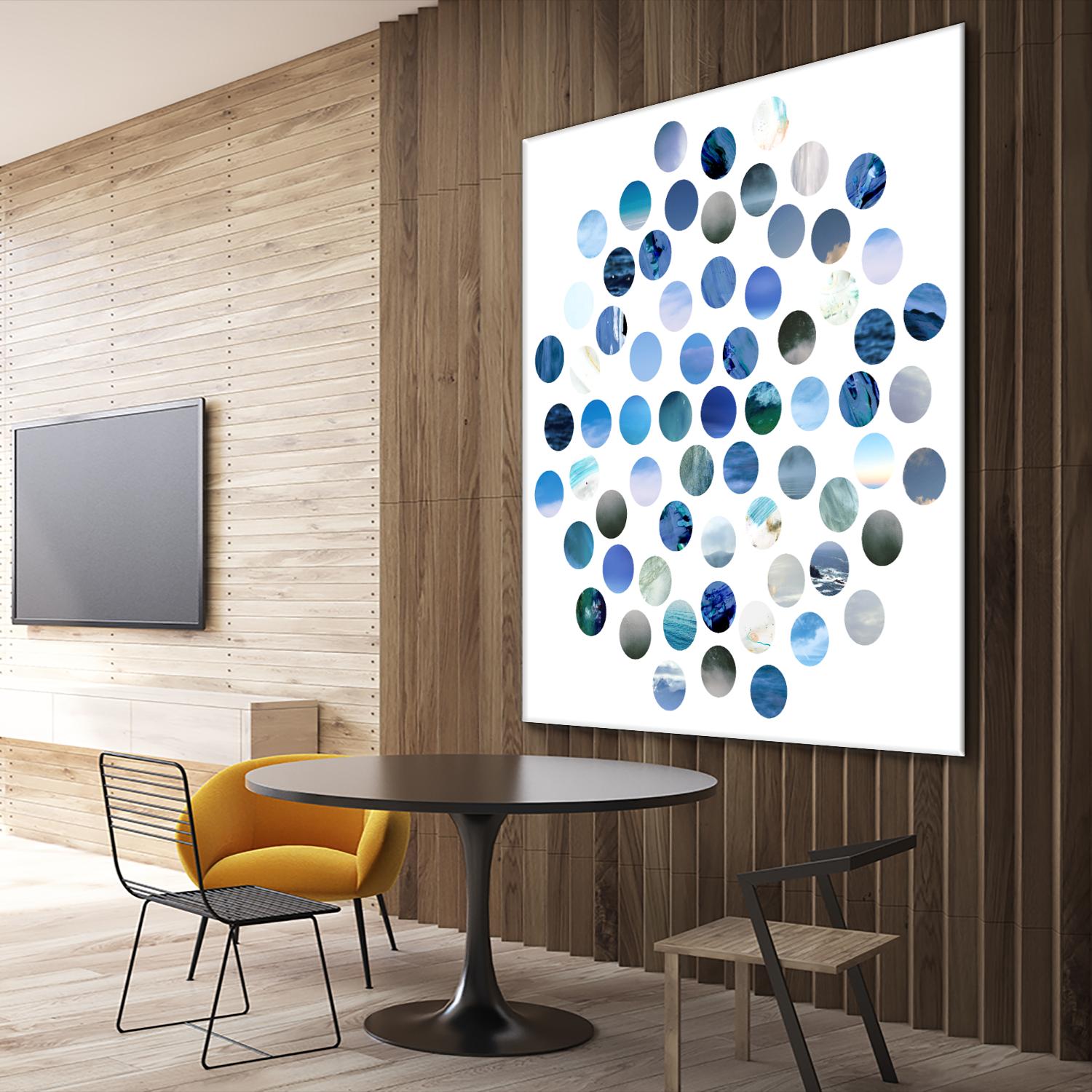 Circle Grid D by THE Studio on GIANT ART - blue abstract