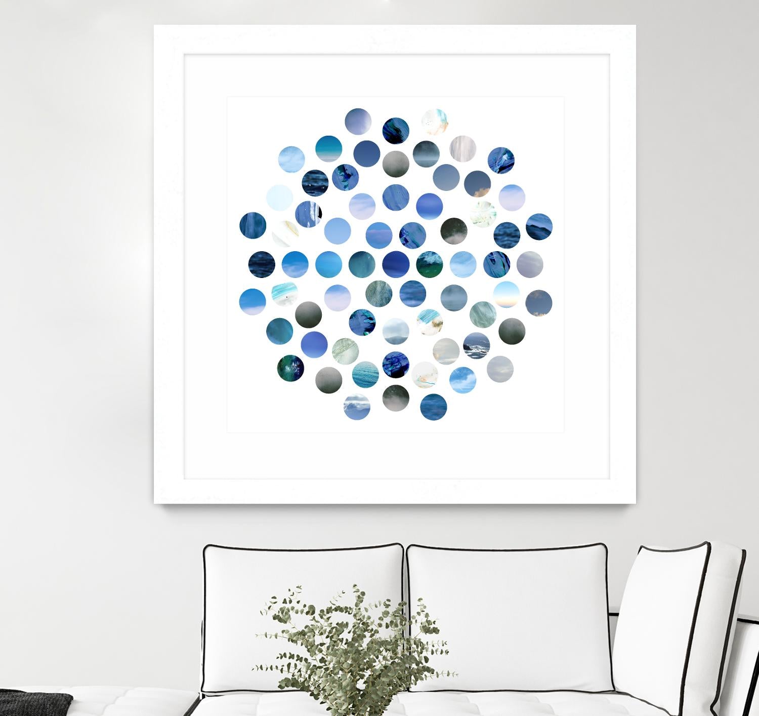 Circle Grid D by THE Studio on GIANT ART - blue abstract