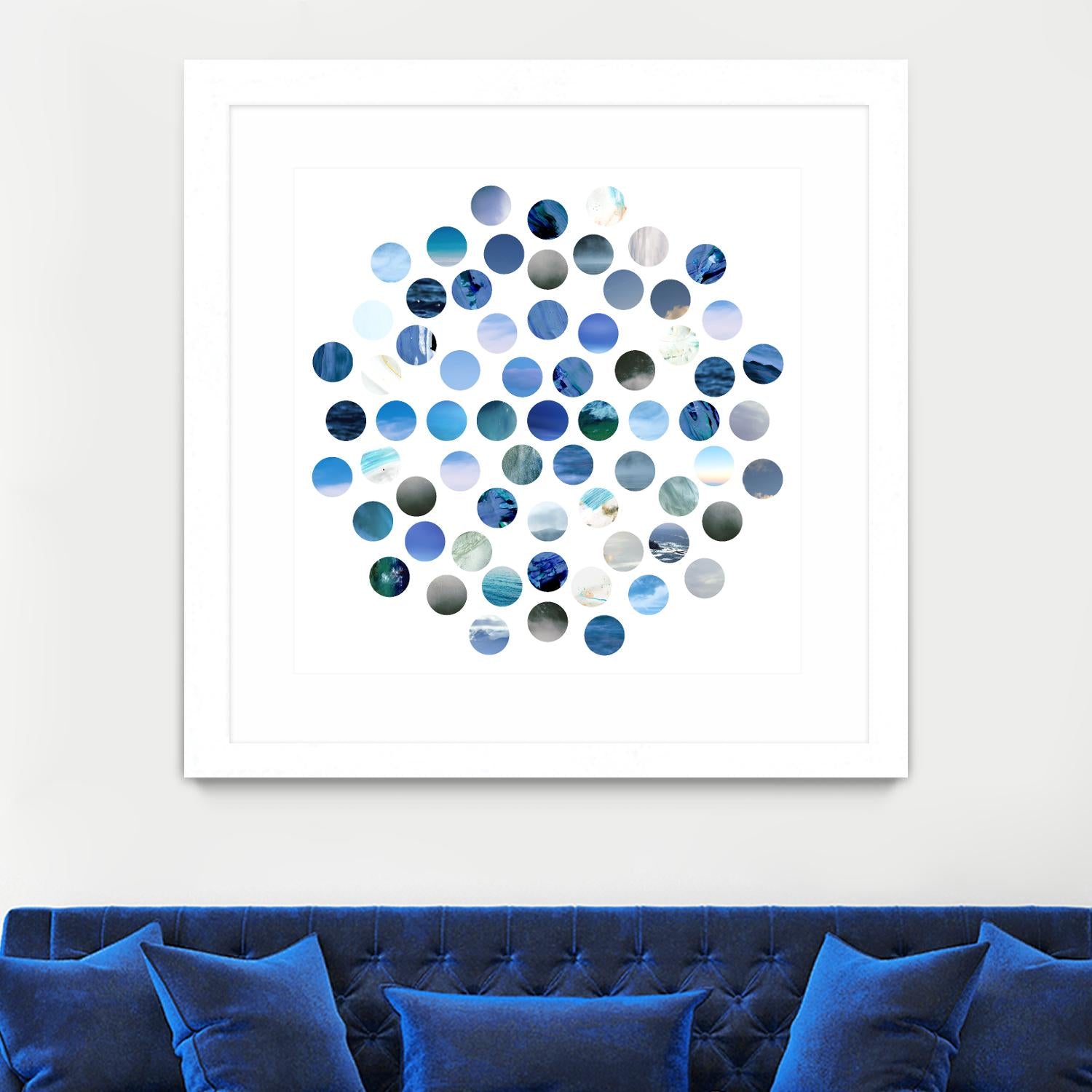 Circle Grid D by THE Studio on GIANT ART - blue abstract
