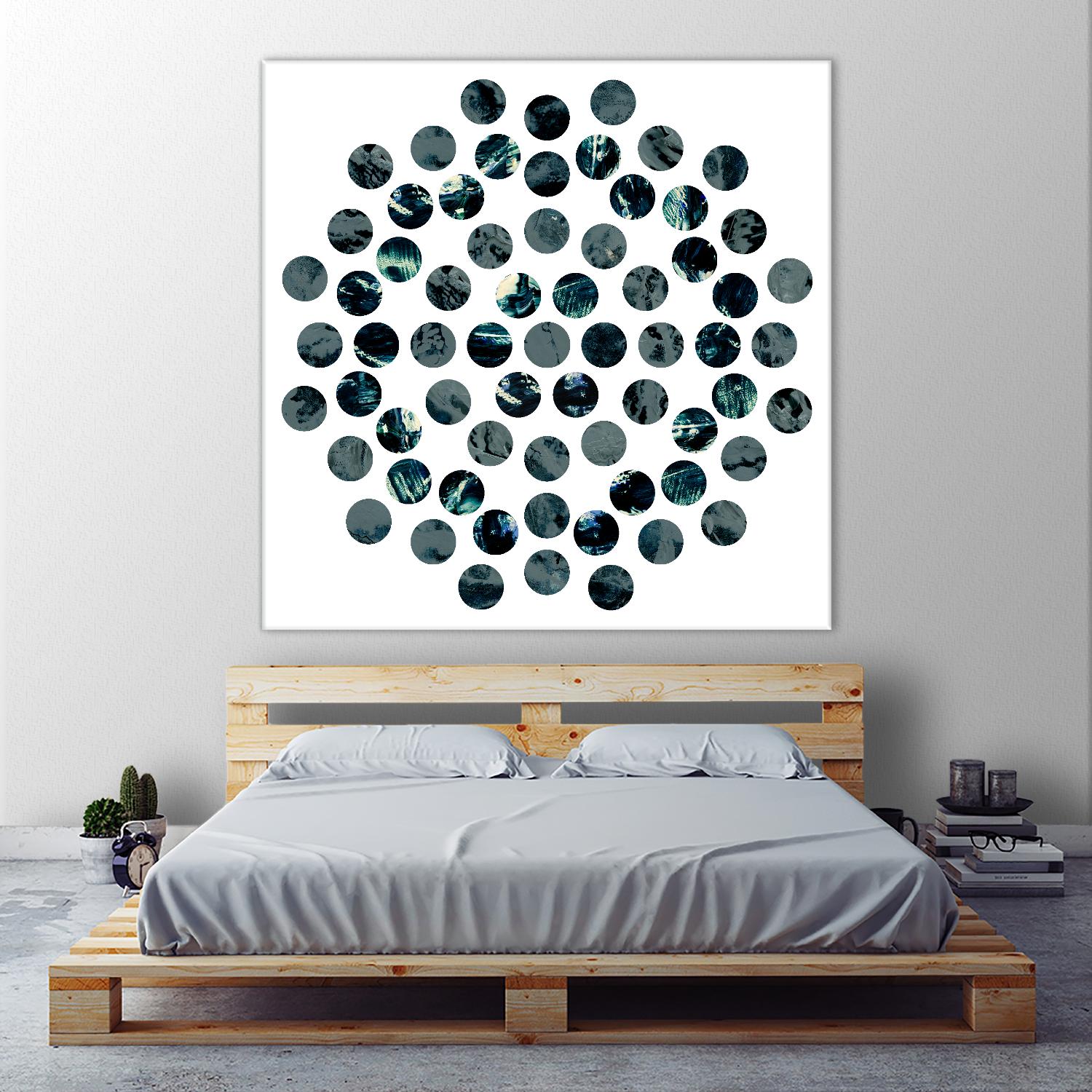 Circle Grid L by THE Studio on GIANT ART - grey abstract