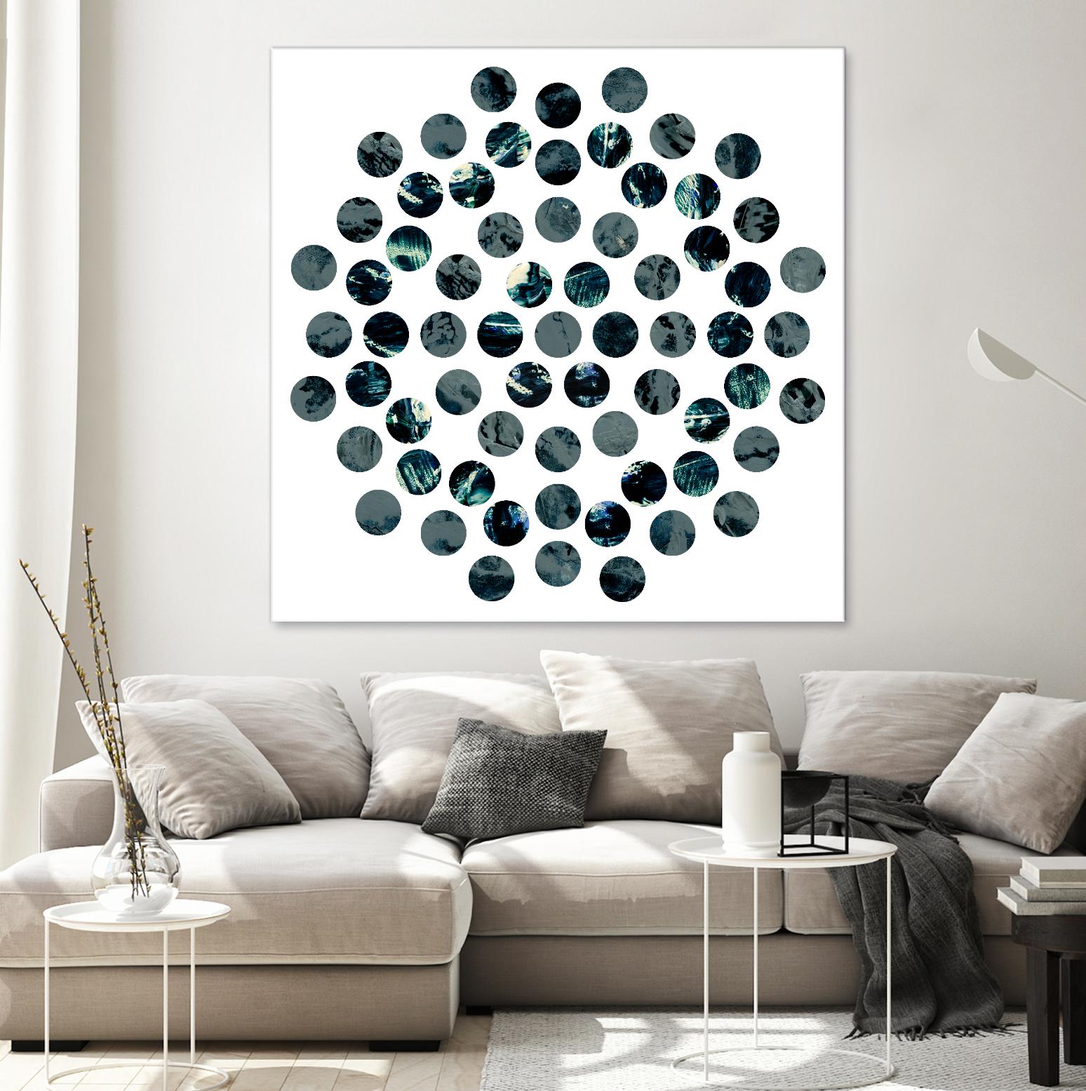 Circle Grid L by THE Studio on GIANT ART - grey abstract