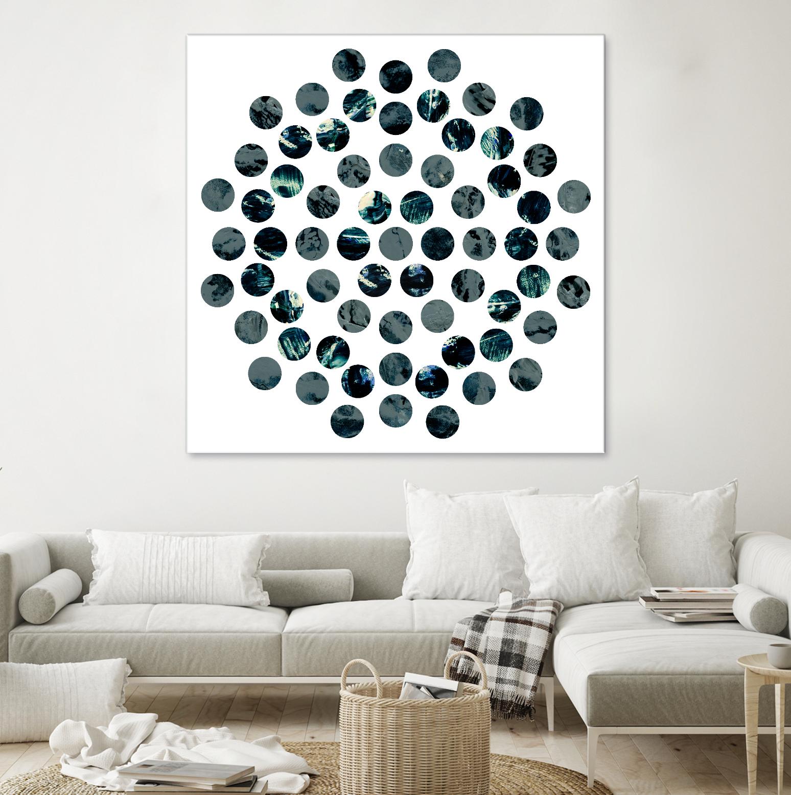 Circle Grid L by THE Studio on GIANT ART - grey abstract