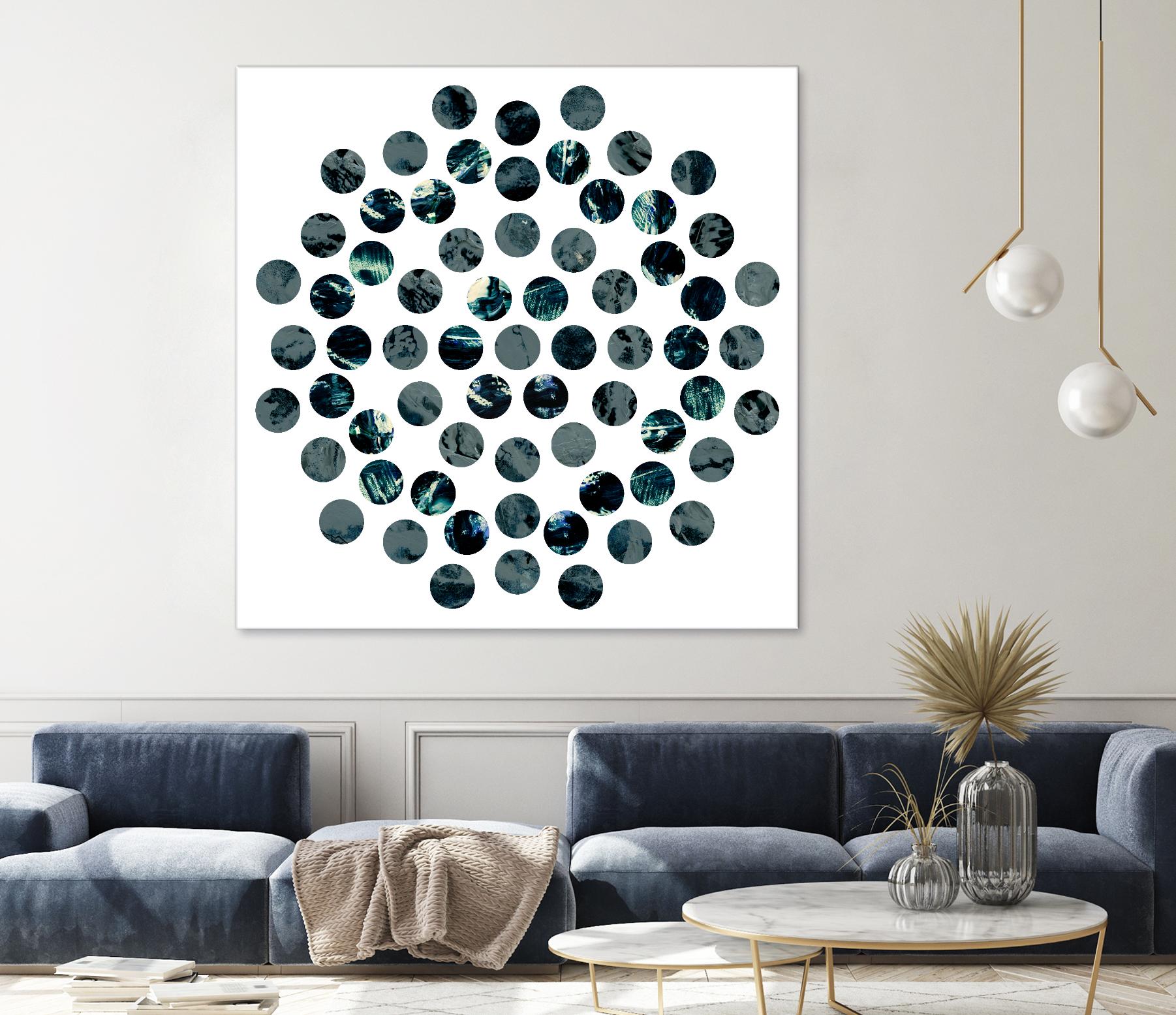 Circle Grid L by THE Studio on GIANT ART - grey abstract
