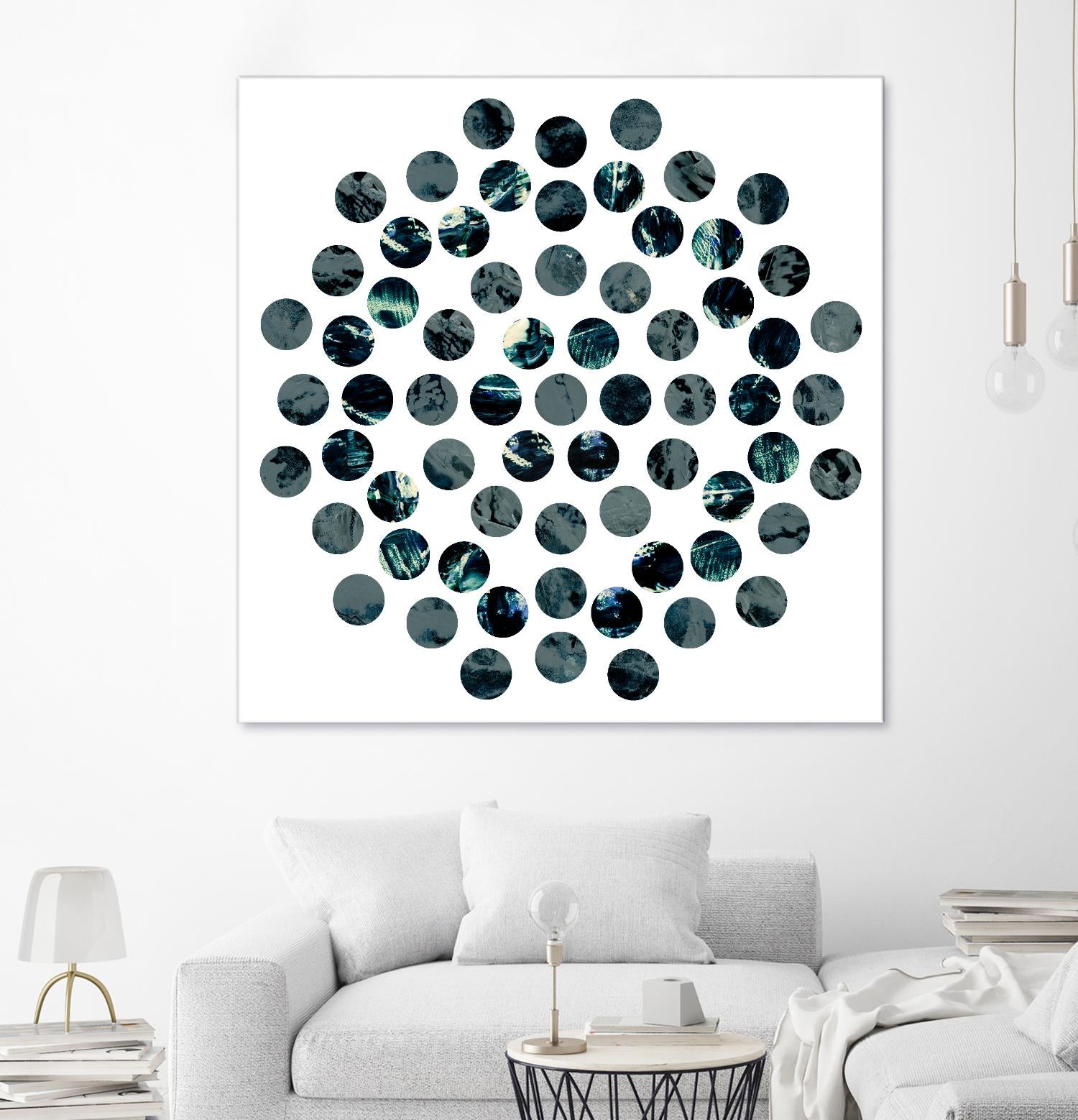 Circle Grid L by THE Studio on GIANT ART - grey abstract