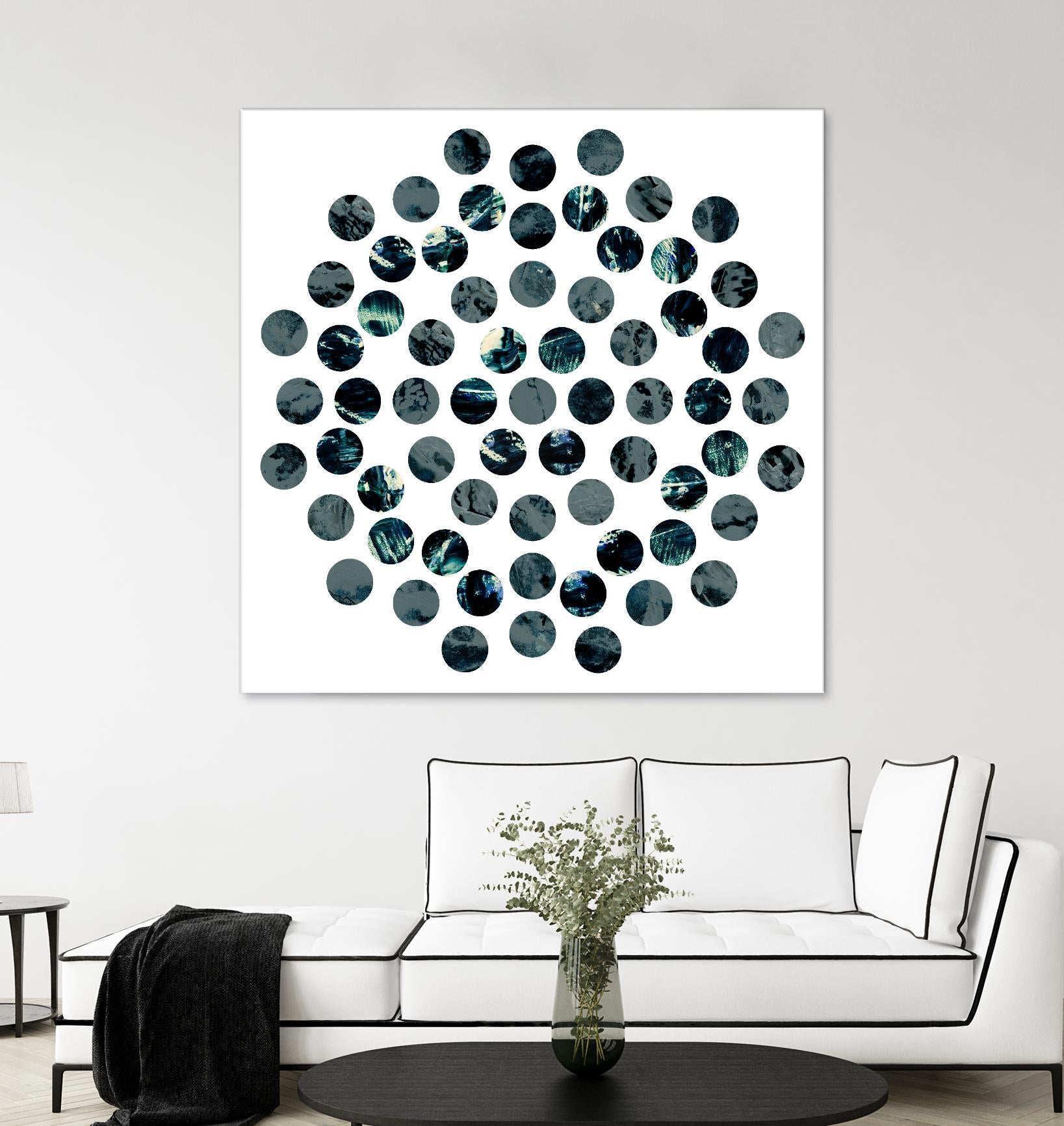Circle Grid L by THE Studio on GIANT ART - grey abstract
