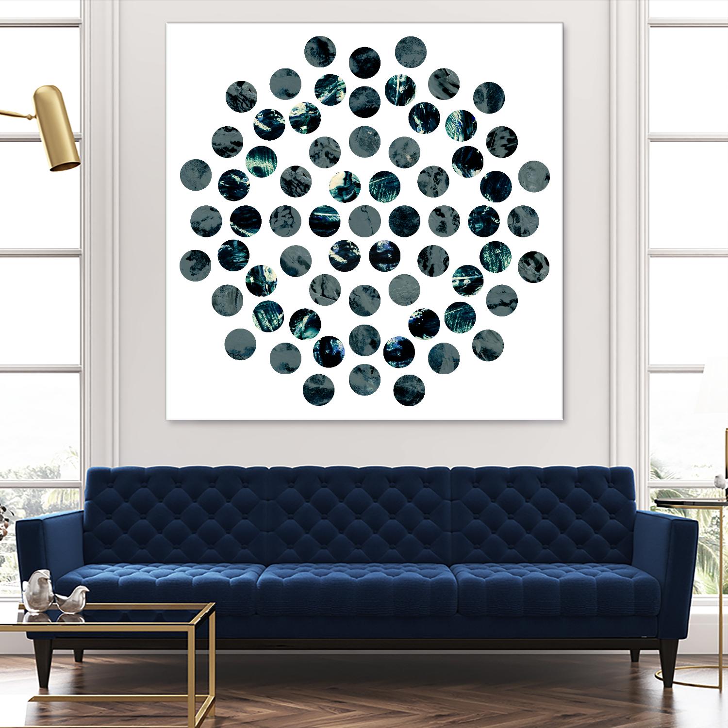 Circle Grid L by THE Studio on GIANT ART - grey abstract
