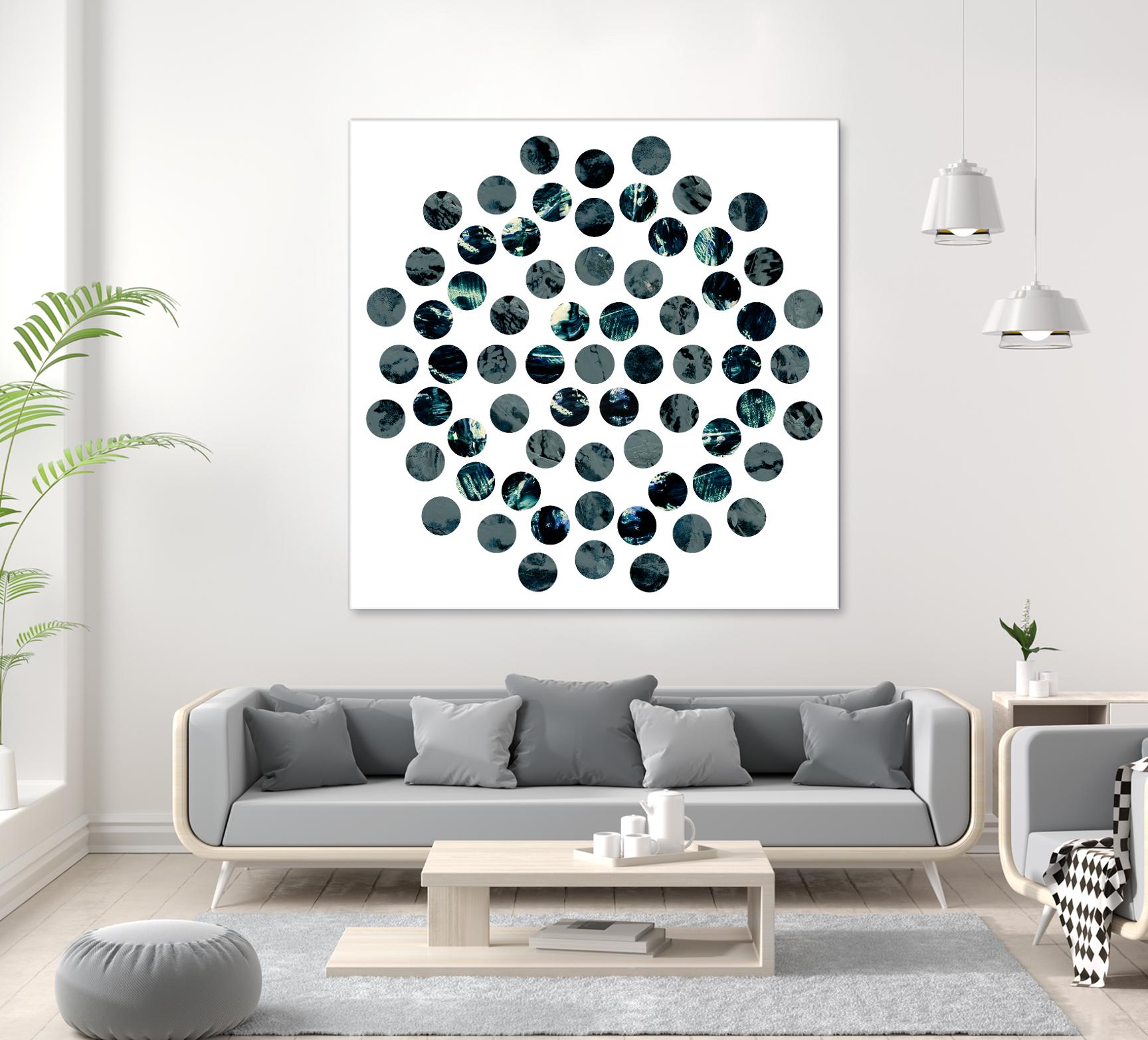 Circle Grid L by THE Studio on GIANT ART - grey abstract
