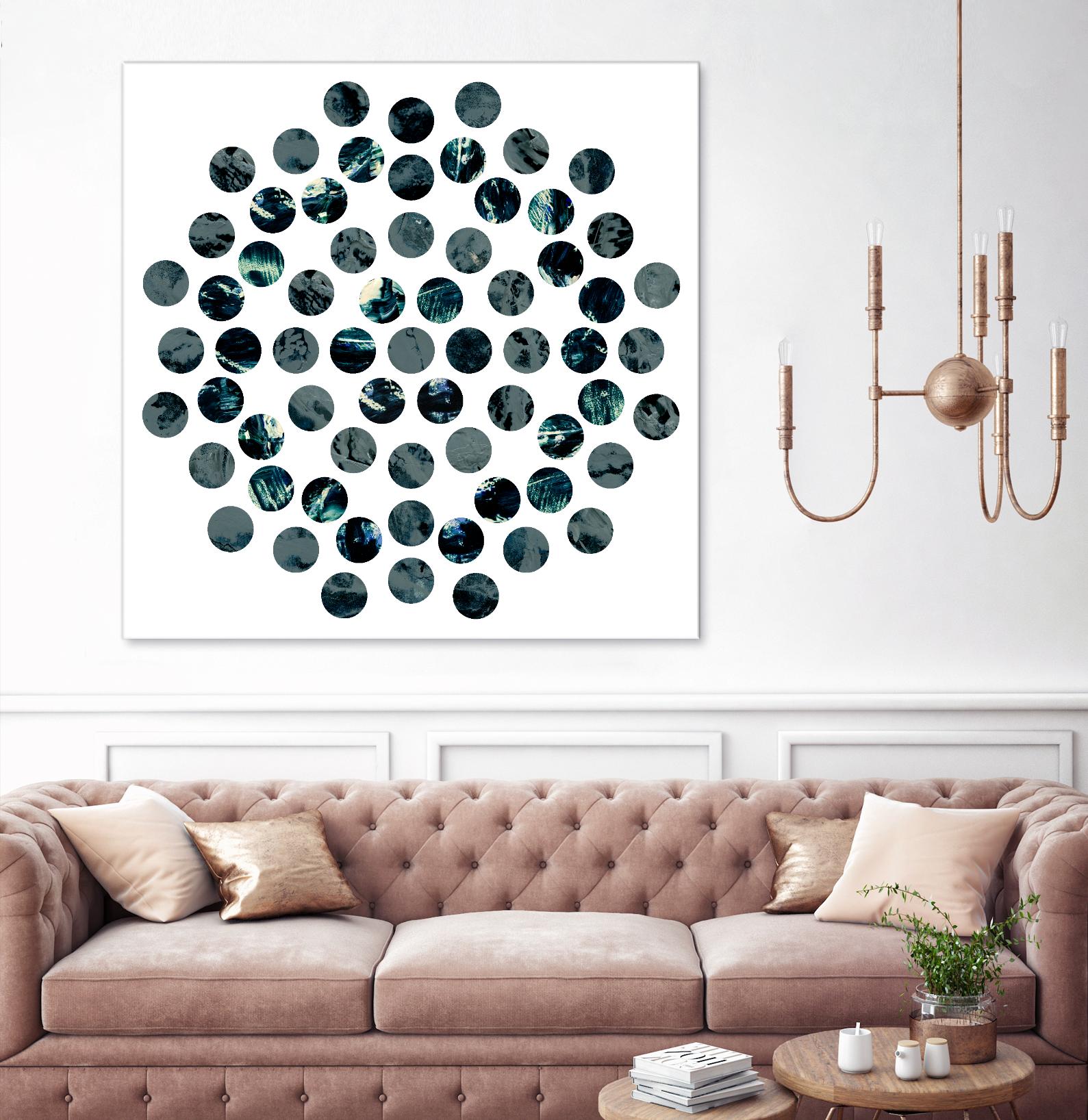 Circle Grid L by THE Studio on GIANT ART - grey abstract