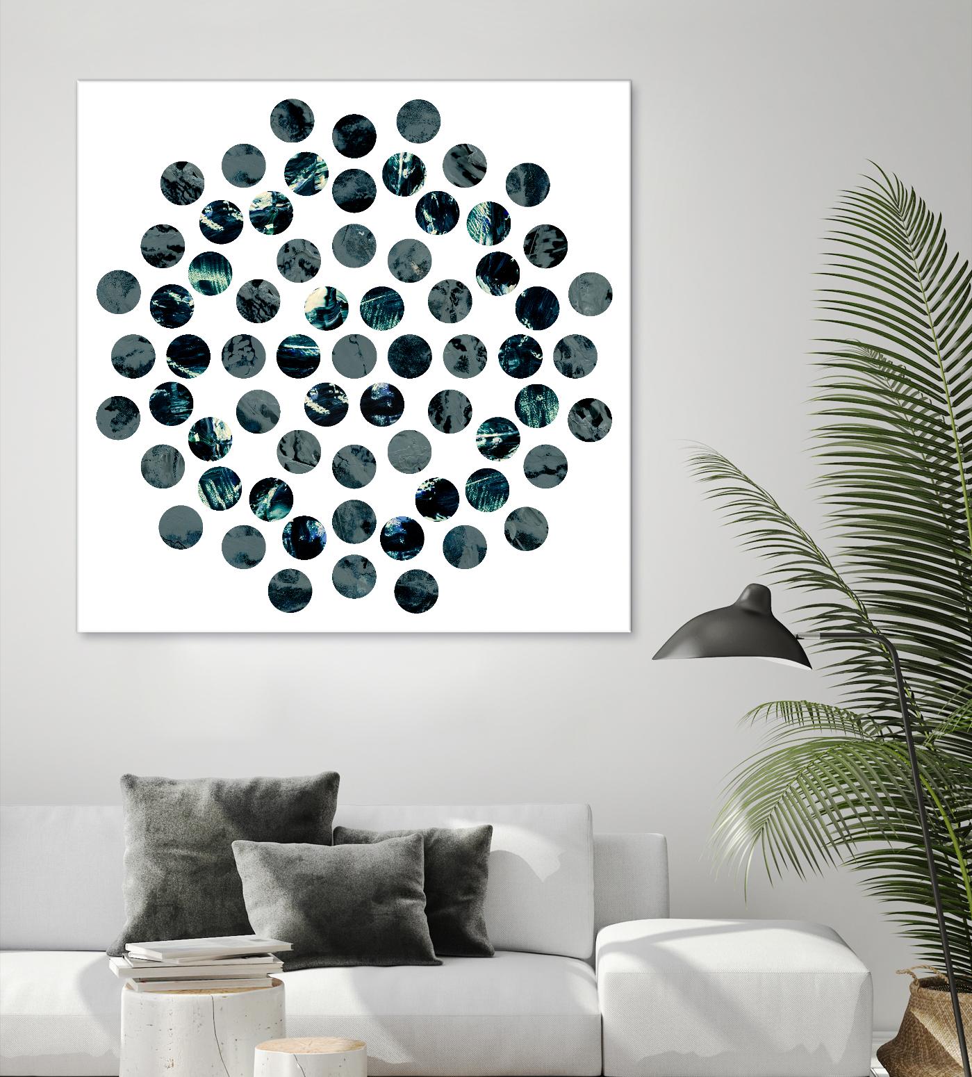 Circle Grid L by THE Studio on GIANT ART - grey abstract