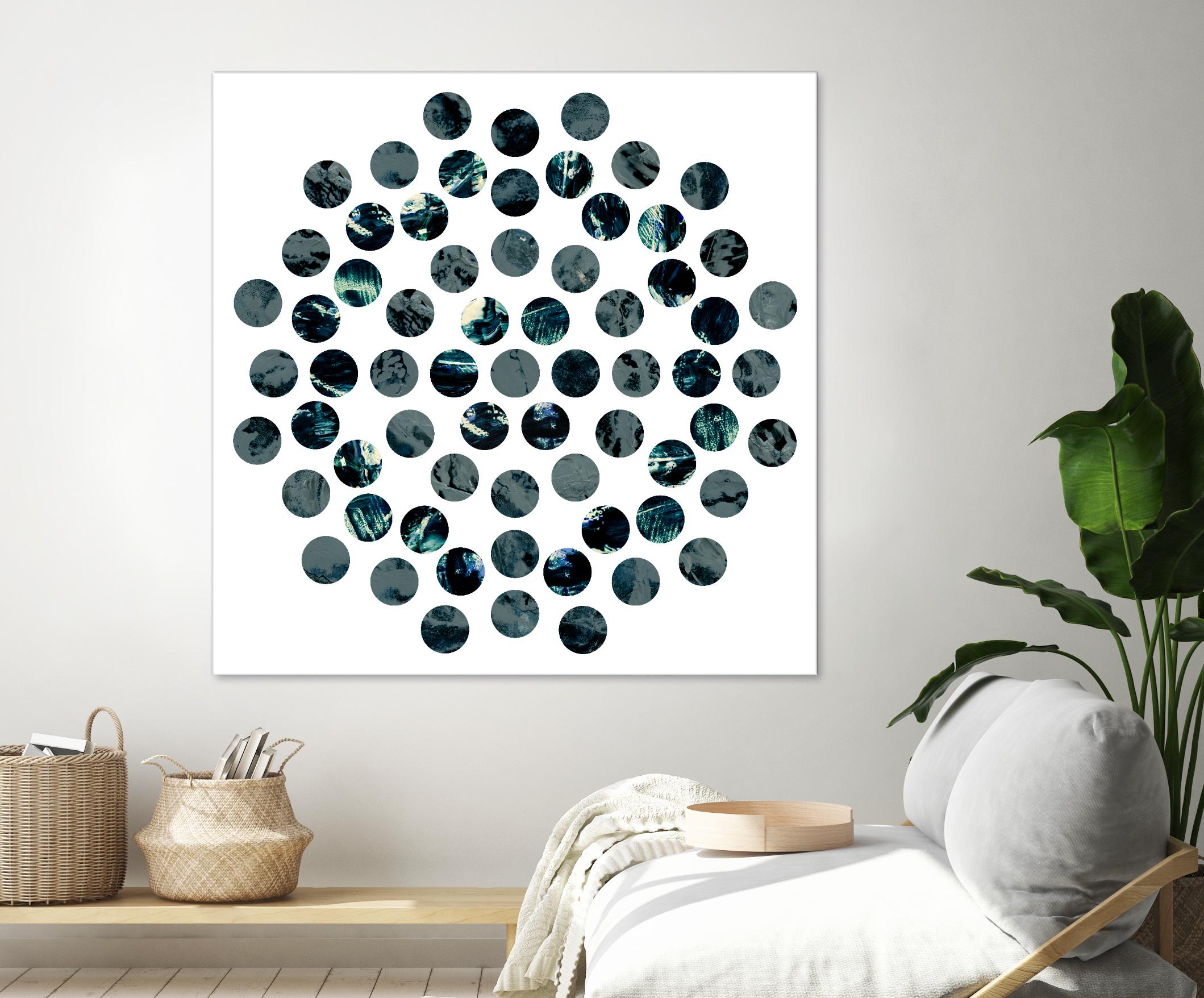 Circle Grid L by THE Studio on GIANT ART - grey abstract