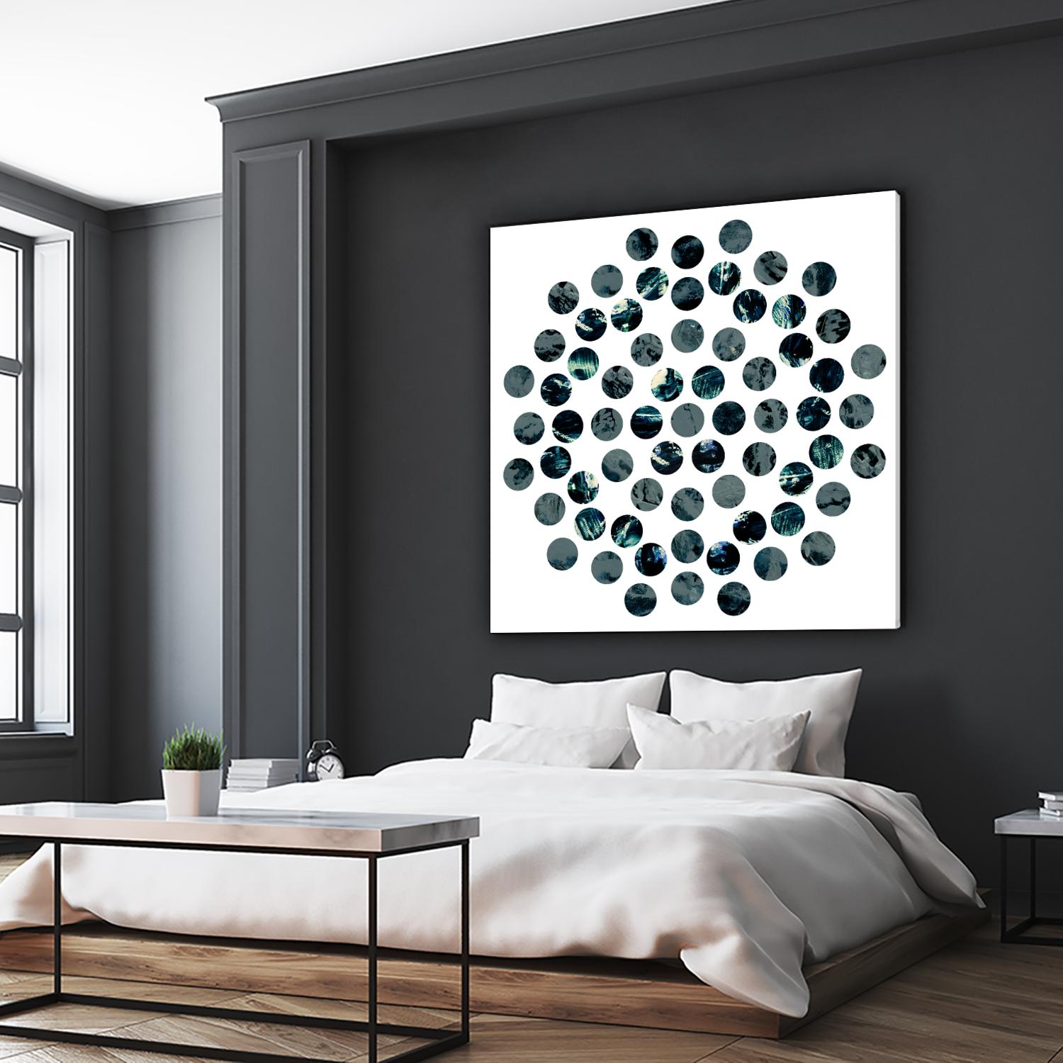 Circle Grid L by THE Studio on GIANT ART - grey abstract