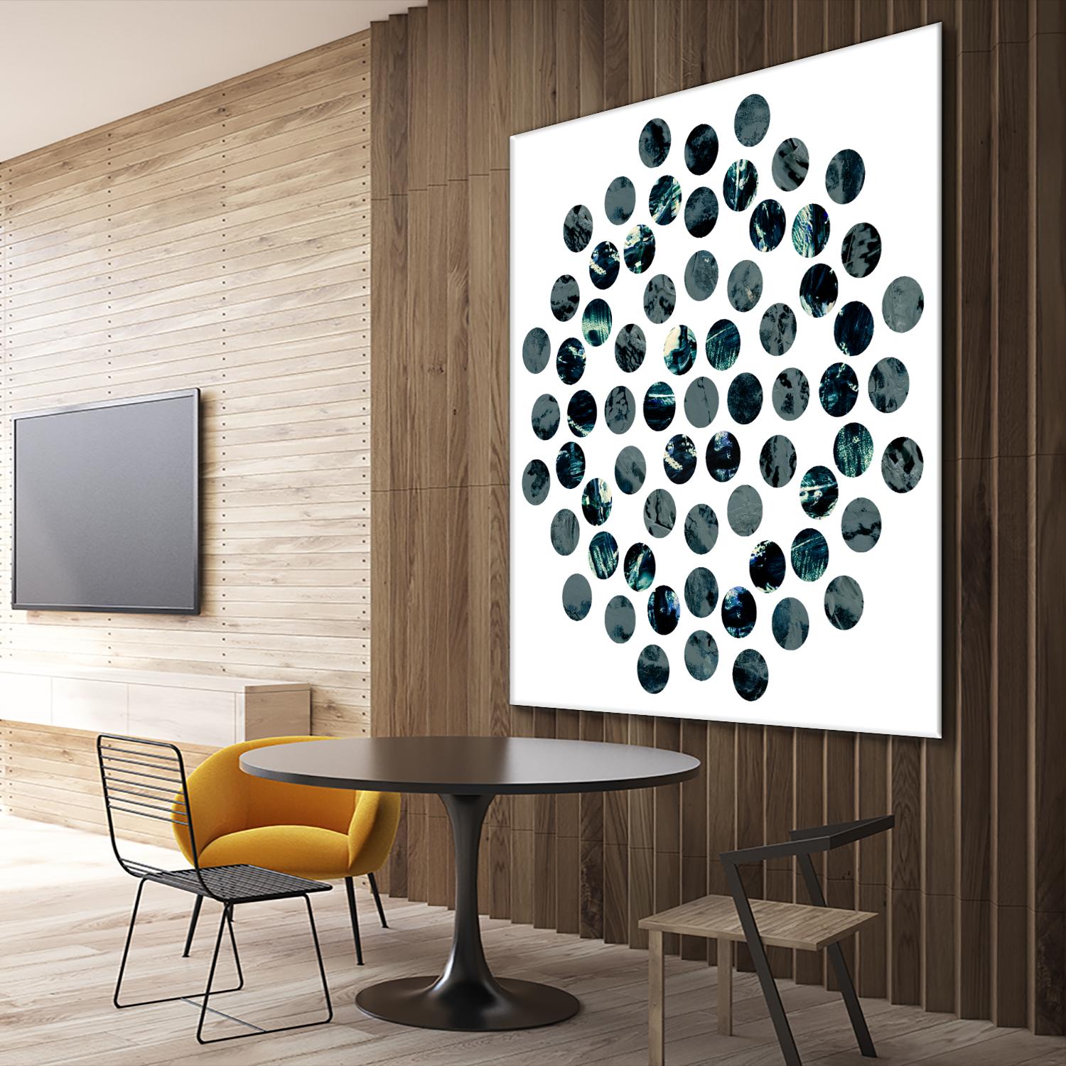 Circle Grid L by THE Studio on GIANT ART - grey abstract