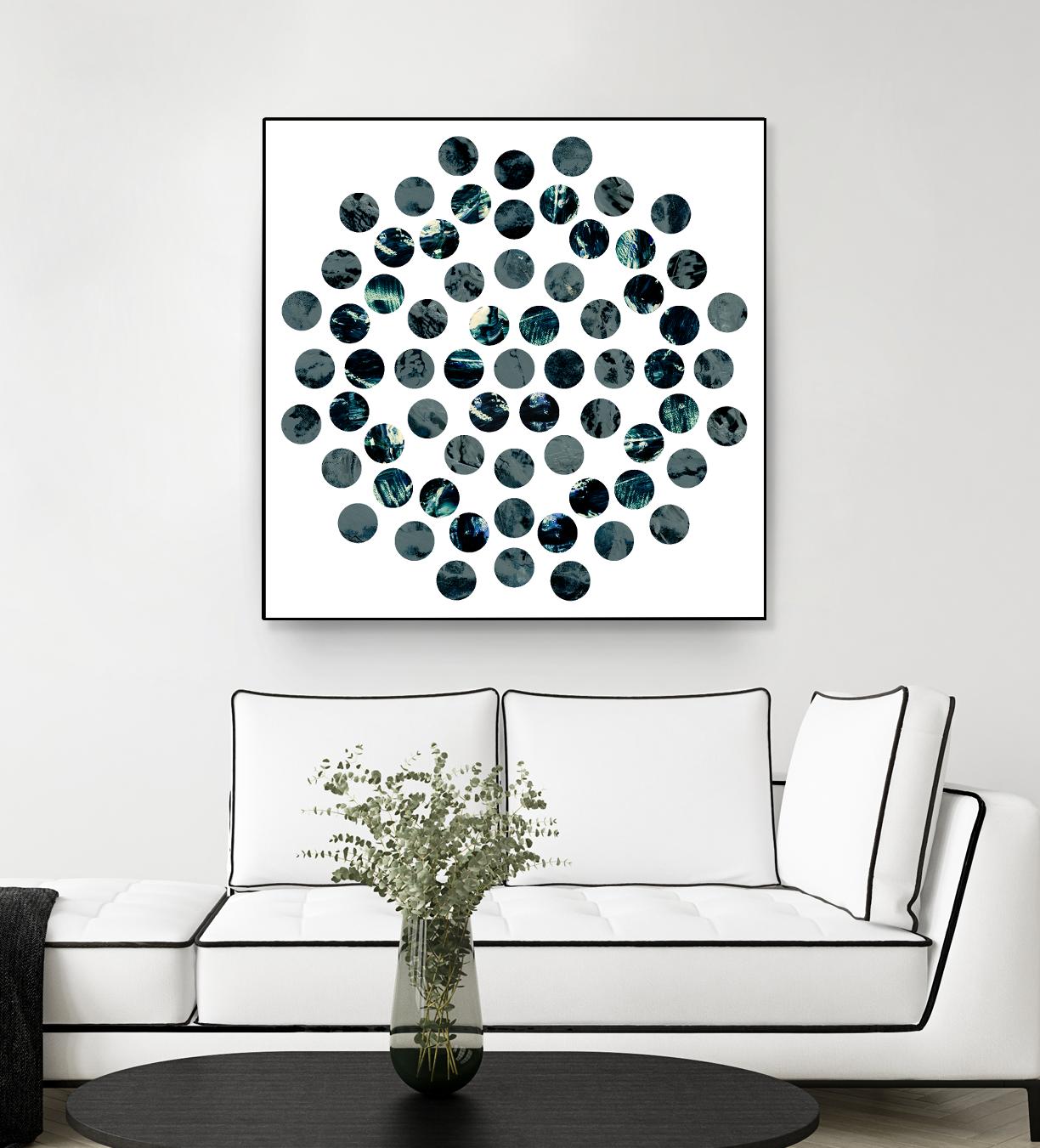 Circle Grid L by THE Studio on GIANT ART - grey abstract