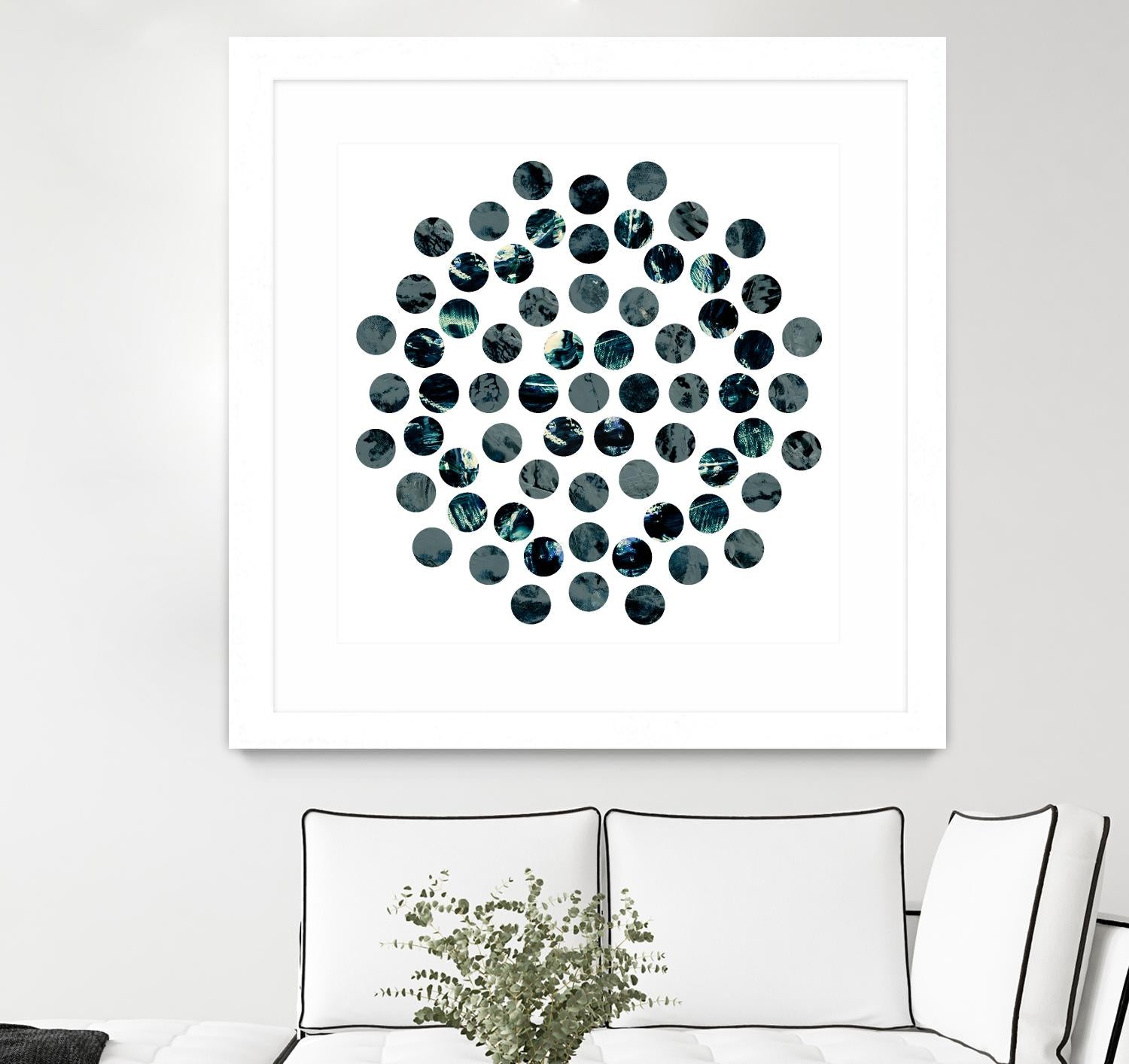 Circle Grid L by THE Studio on GIANT ART - grey abstract