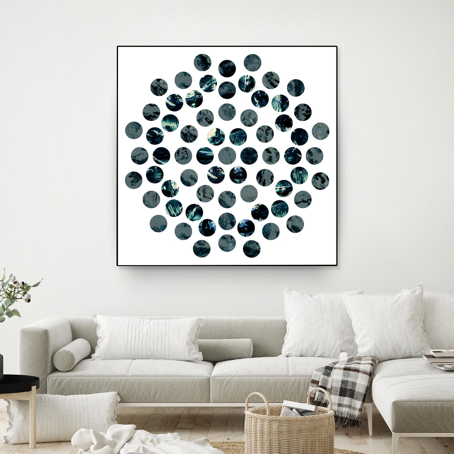 Circle Grid L by THE Studio on GIANT ART - grey abstract