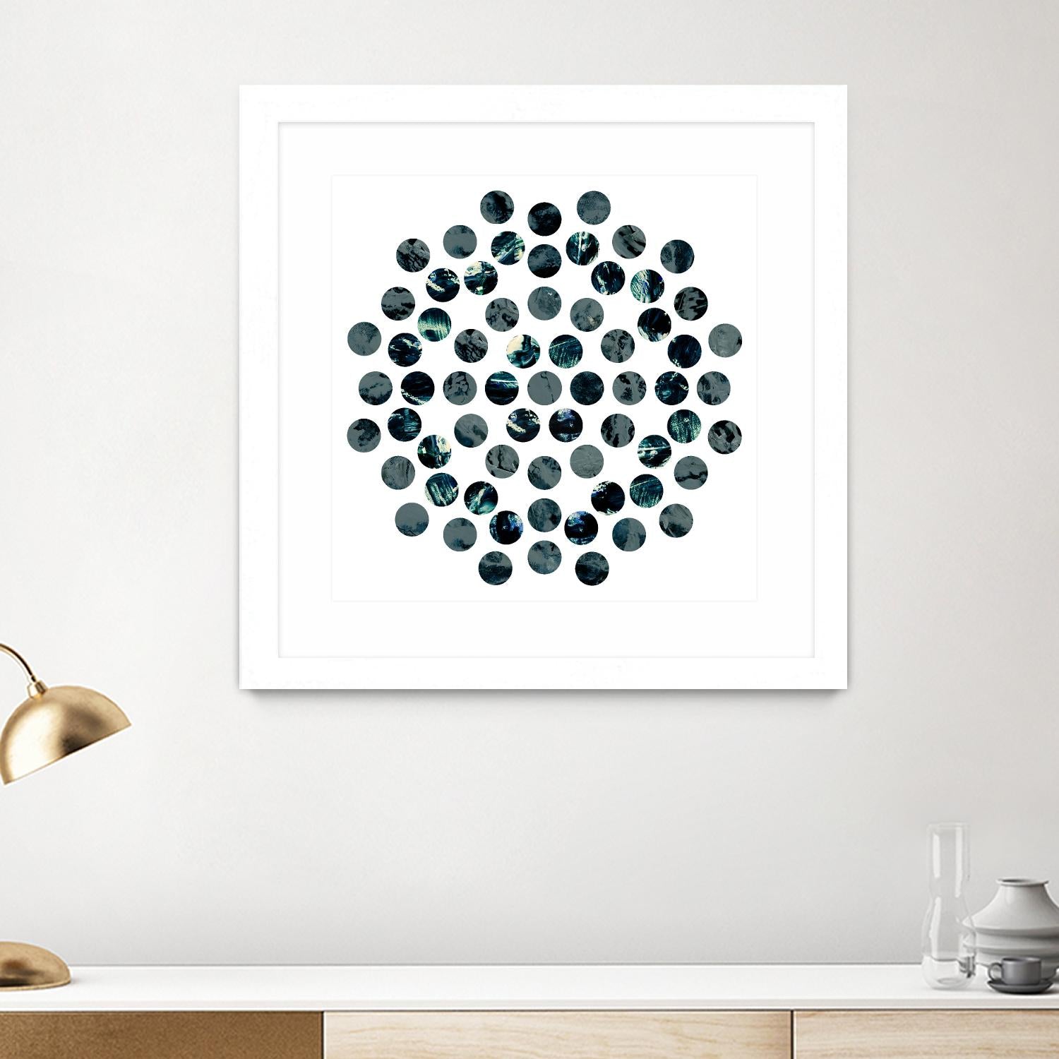 Circle Grid L by THE Studio on GIANT ART - grey abstract